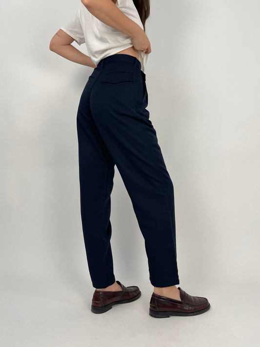 Pantalone con pence in cotone