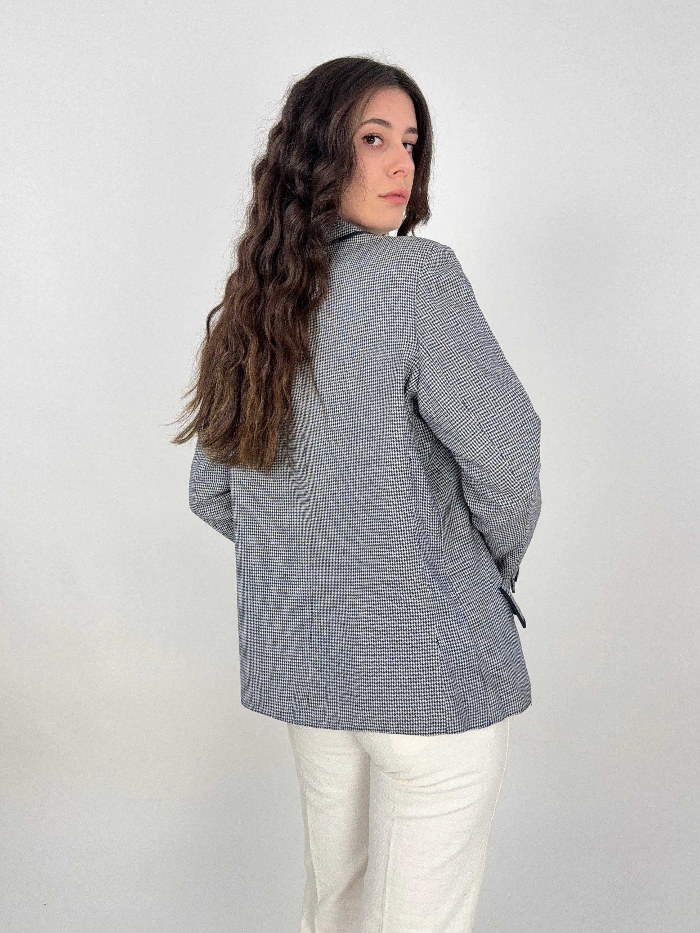 Giacca Nina Ricci Boutique Paris pied de poule anni '80