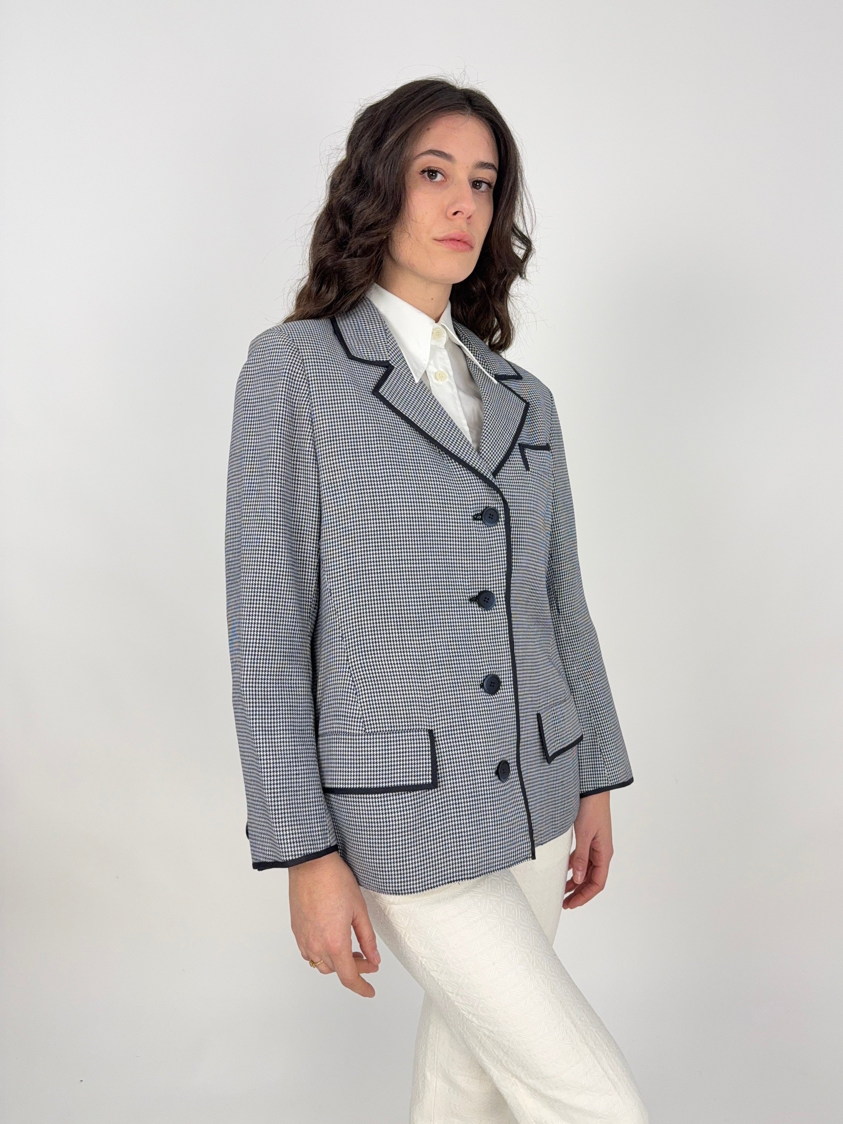 Giacca Nina Ricci Boutique Paris pied de poule anni '80