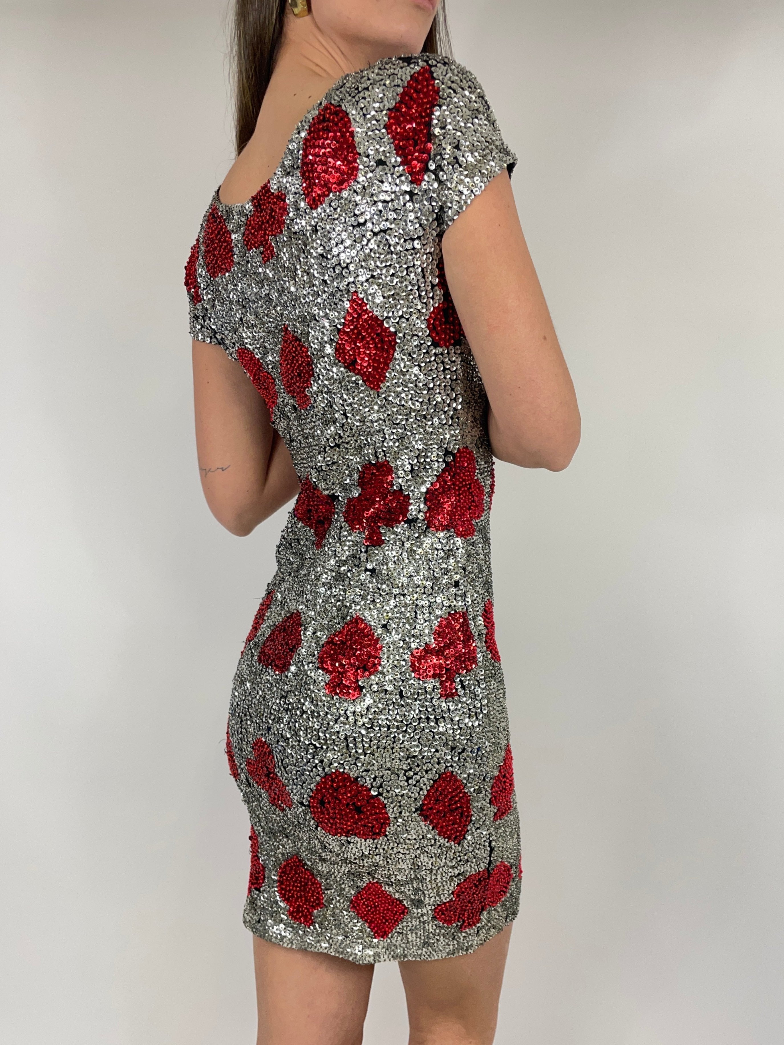 Abito corto di paillettes anni '80 - Fangovintage
