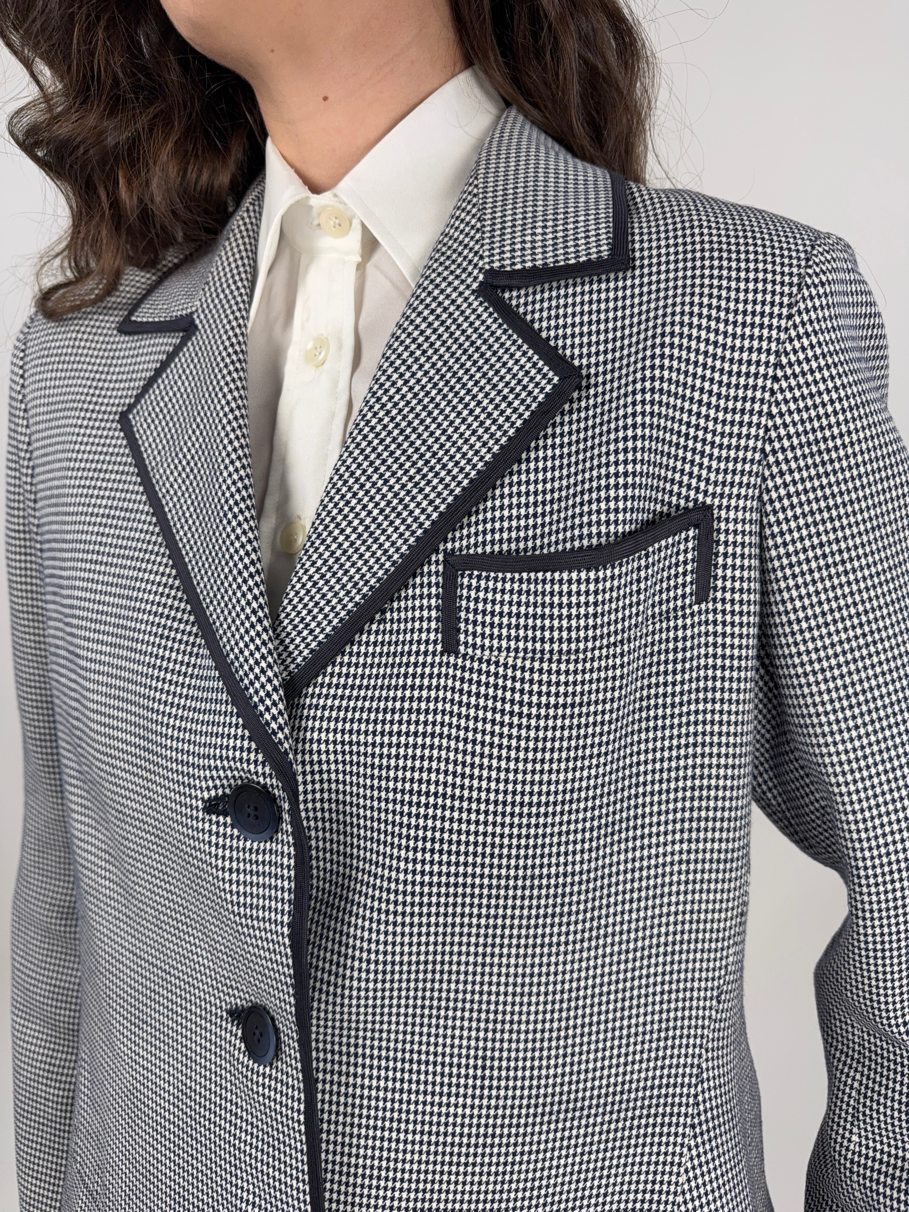 Giacca Nina Ricci Boutique Paris pied de poule anni '80