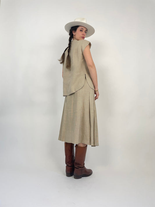 Completo sartoriale vintage in puro lino