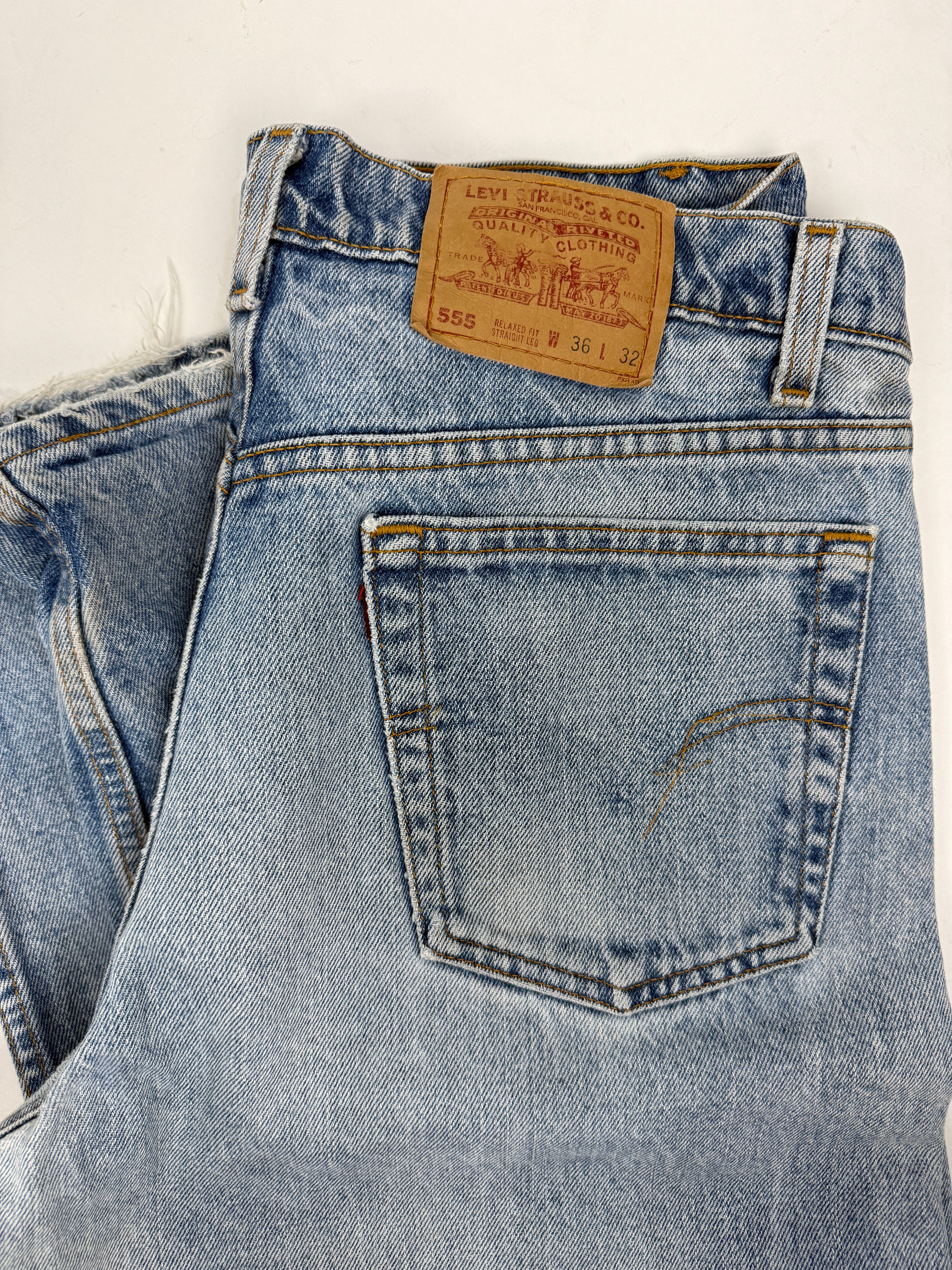 Jeans Levi's 555 Vintage Relaxed Straight Made in USA - W36 L32 (IT50)