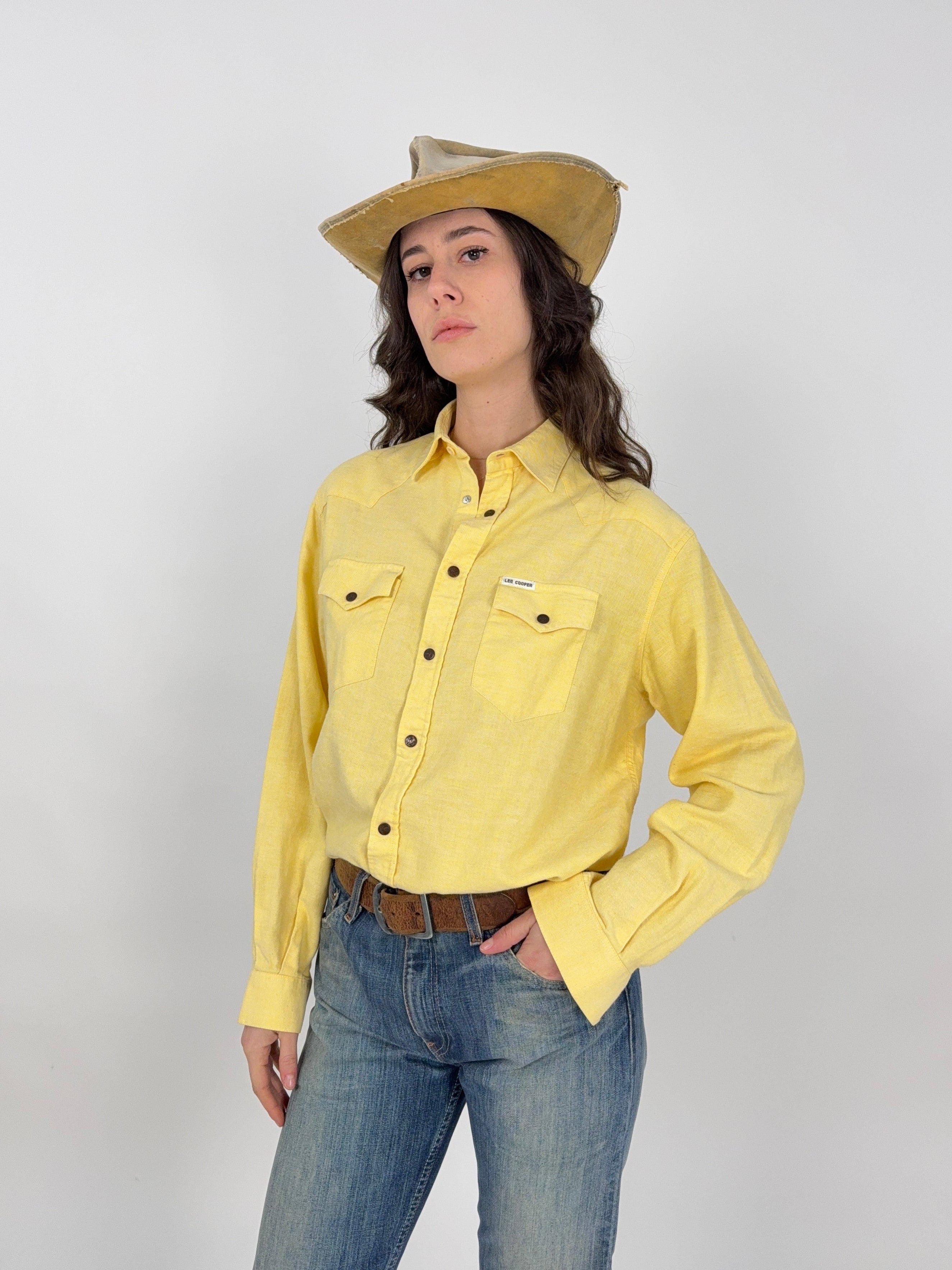 camicia-lee-cooper-workwear-usa-gialla-vintage