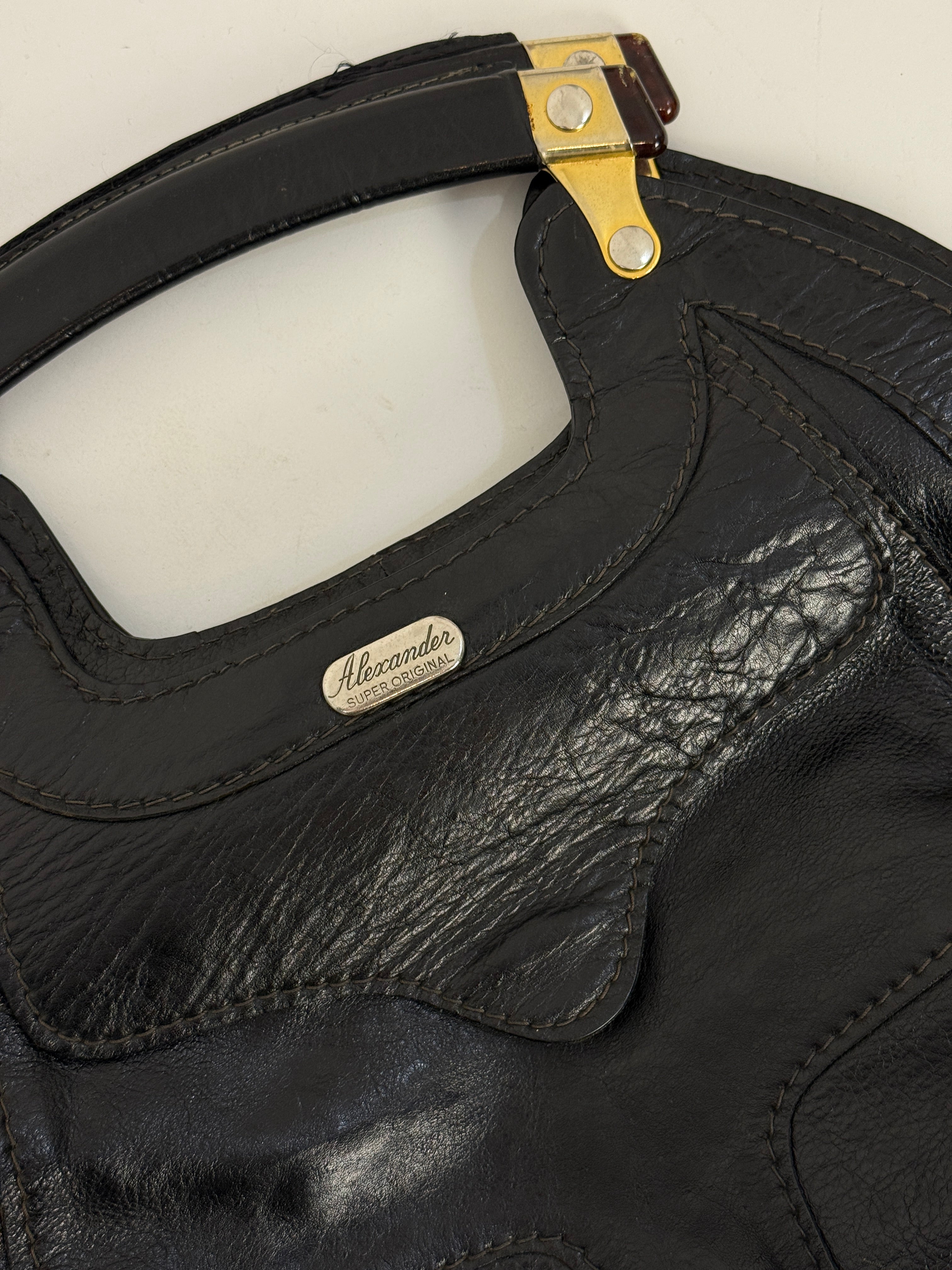 Borsa Alexander in vera pelle anni '70