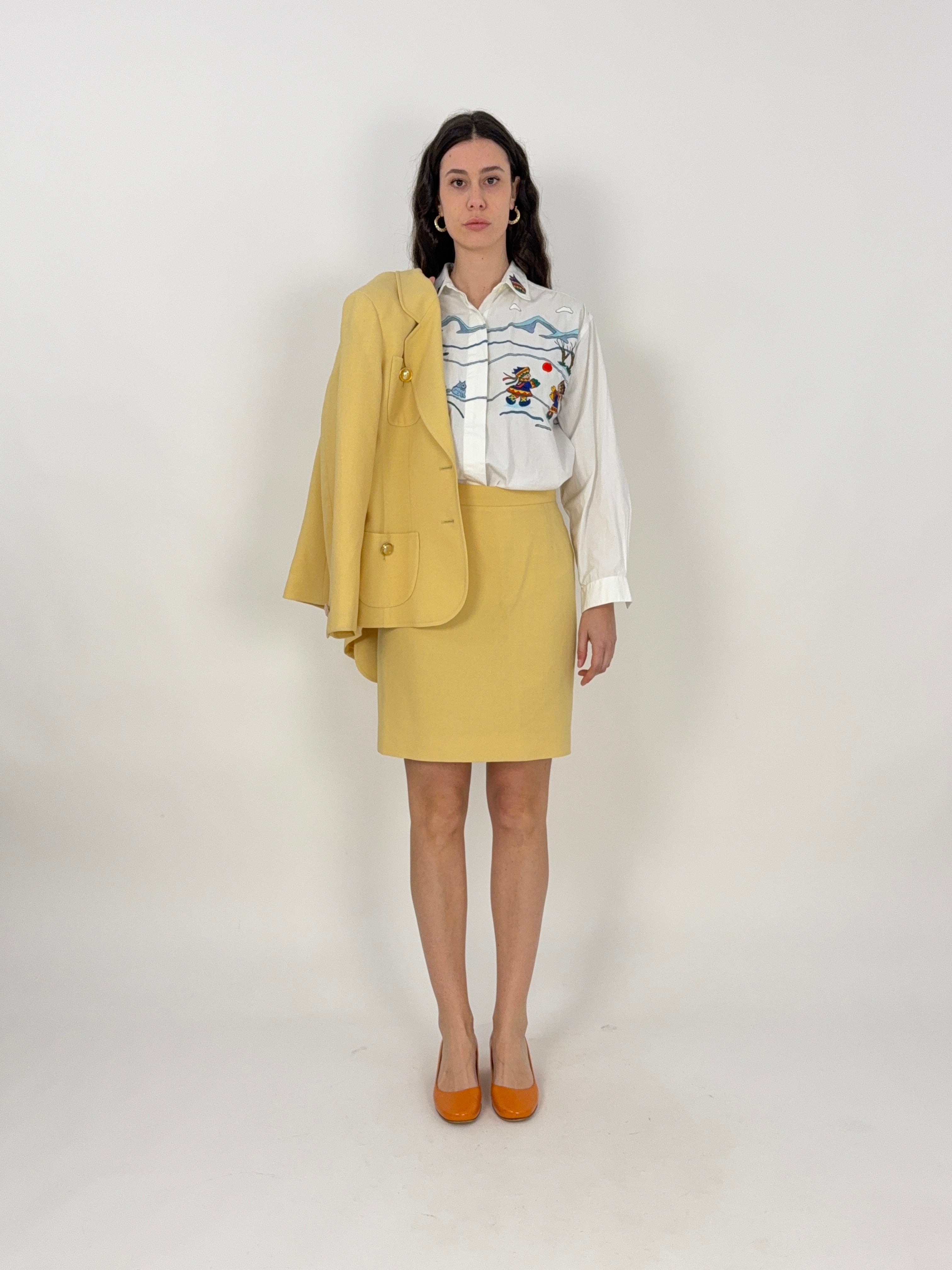 Tailleur anni '80 - giallo pastello
