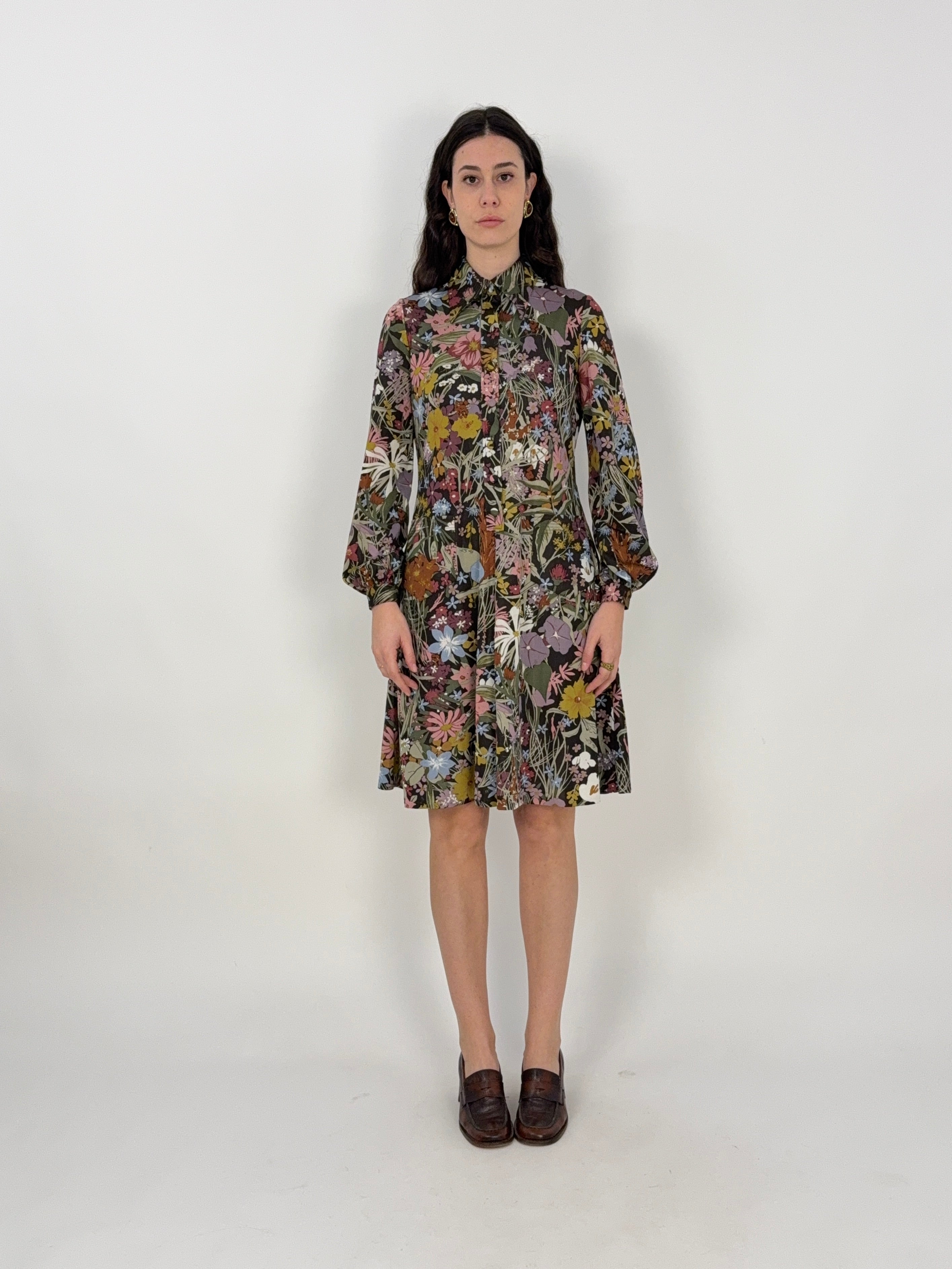 Abito chemisier midi anni '70