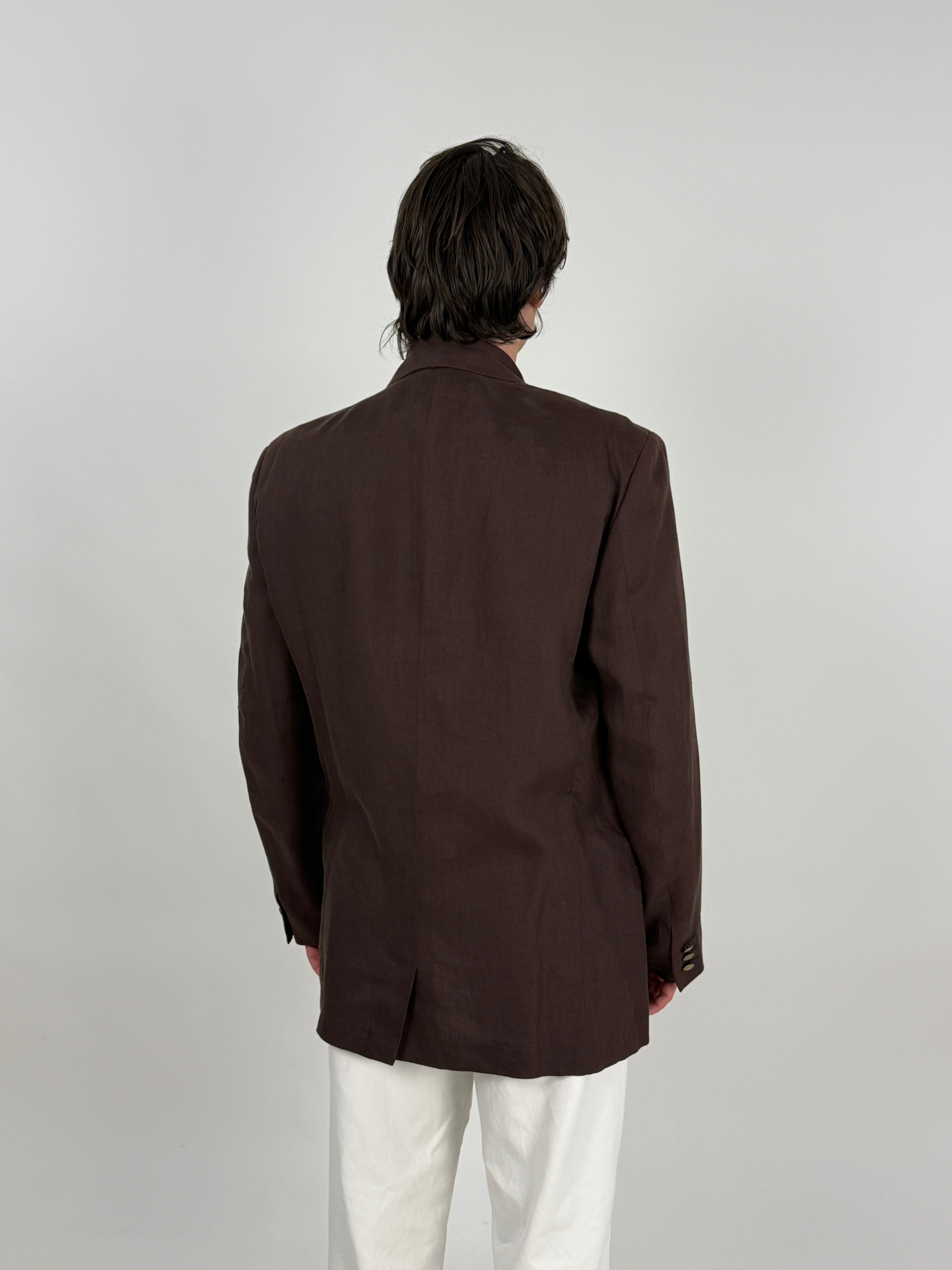 Giacca Gianni Versace anni '80 in Lino