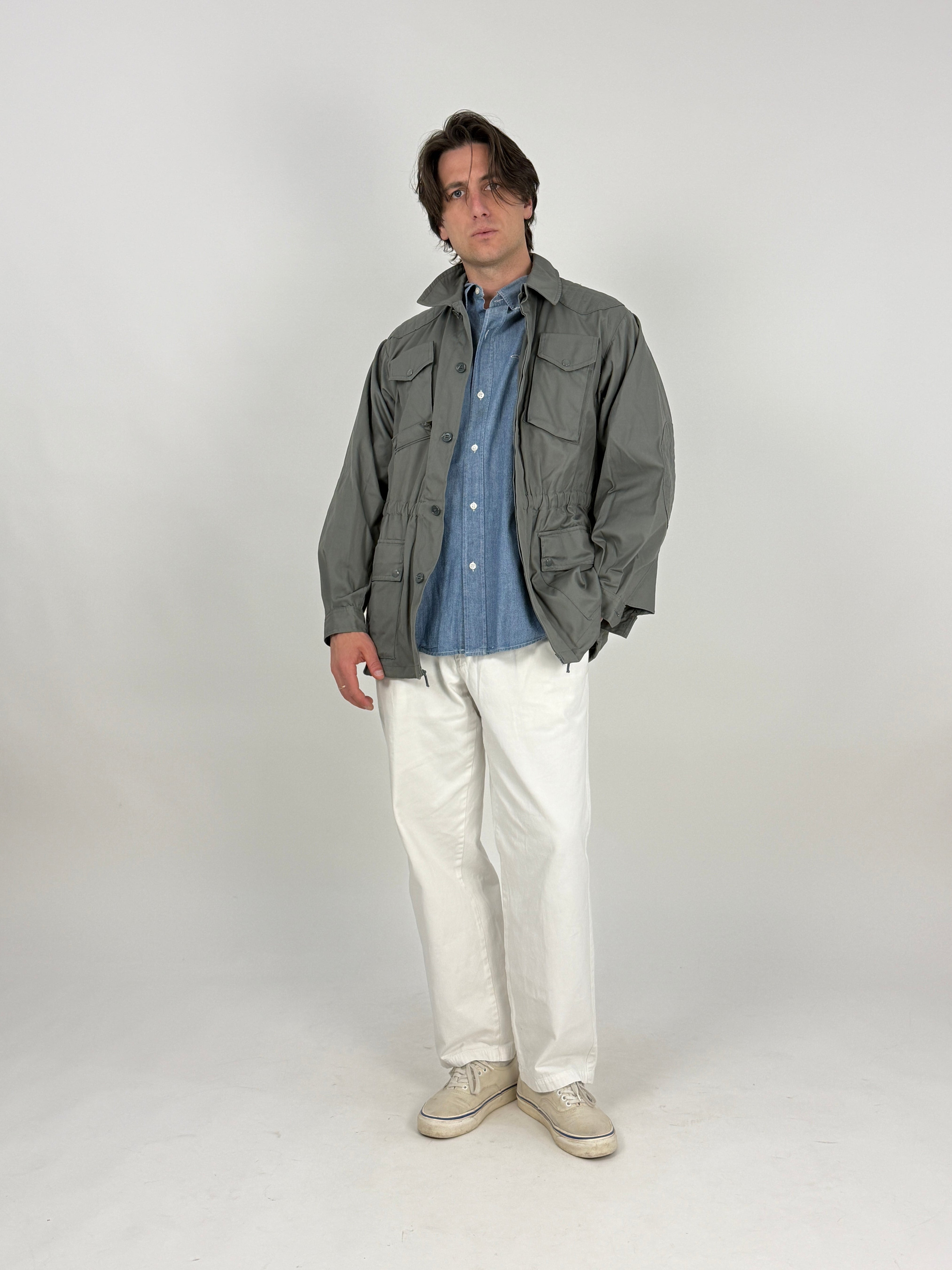 giacca militare italiana vintage color grigio