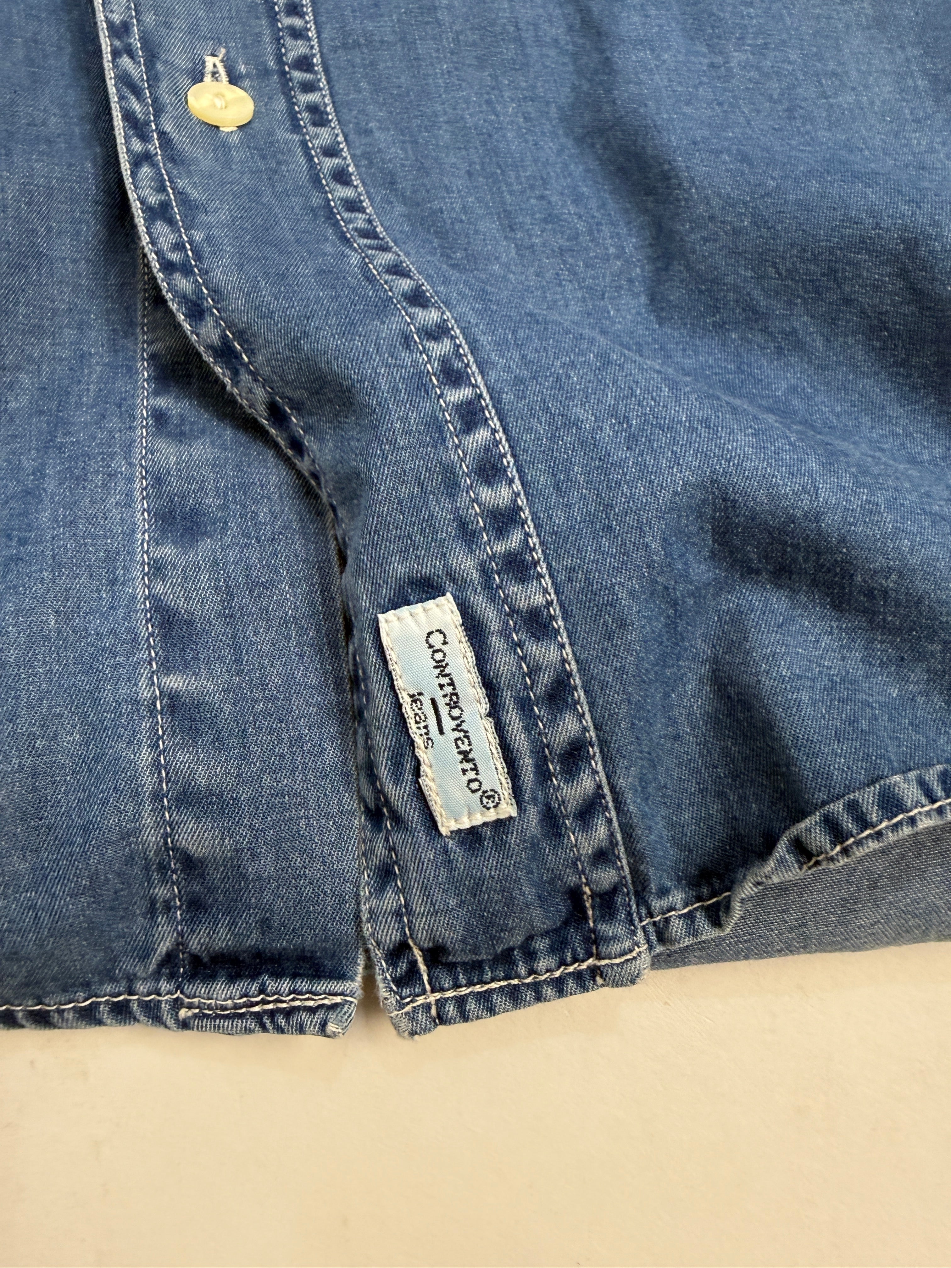 Camicia blu denim anni '80