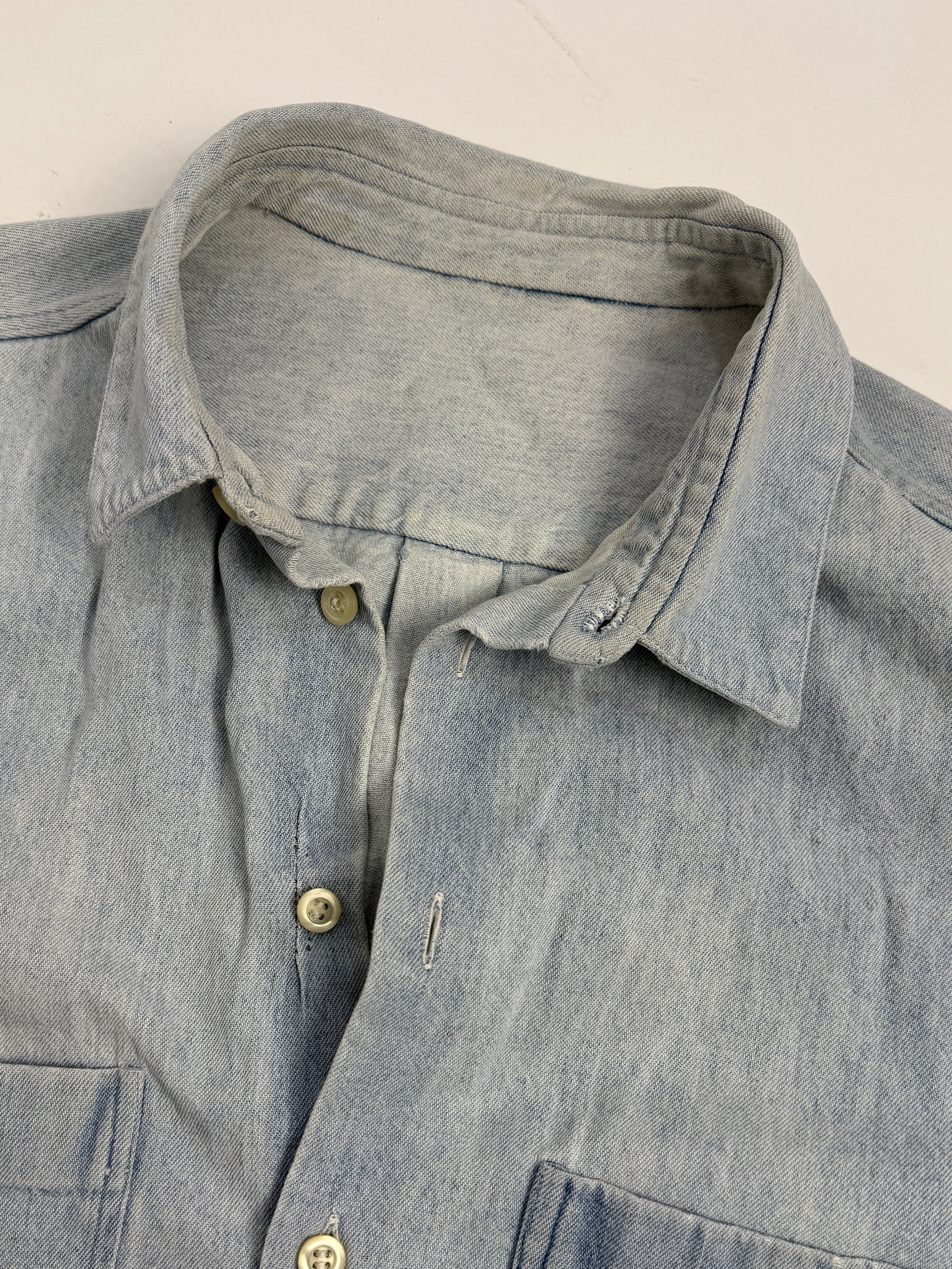 Camicia in denim blu vintage
