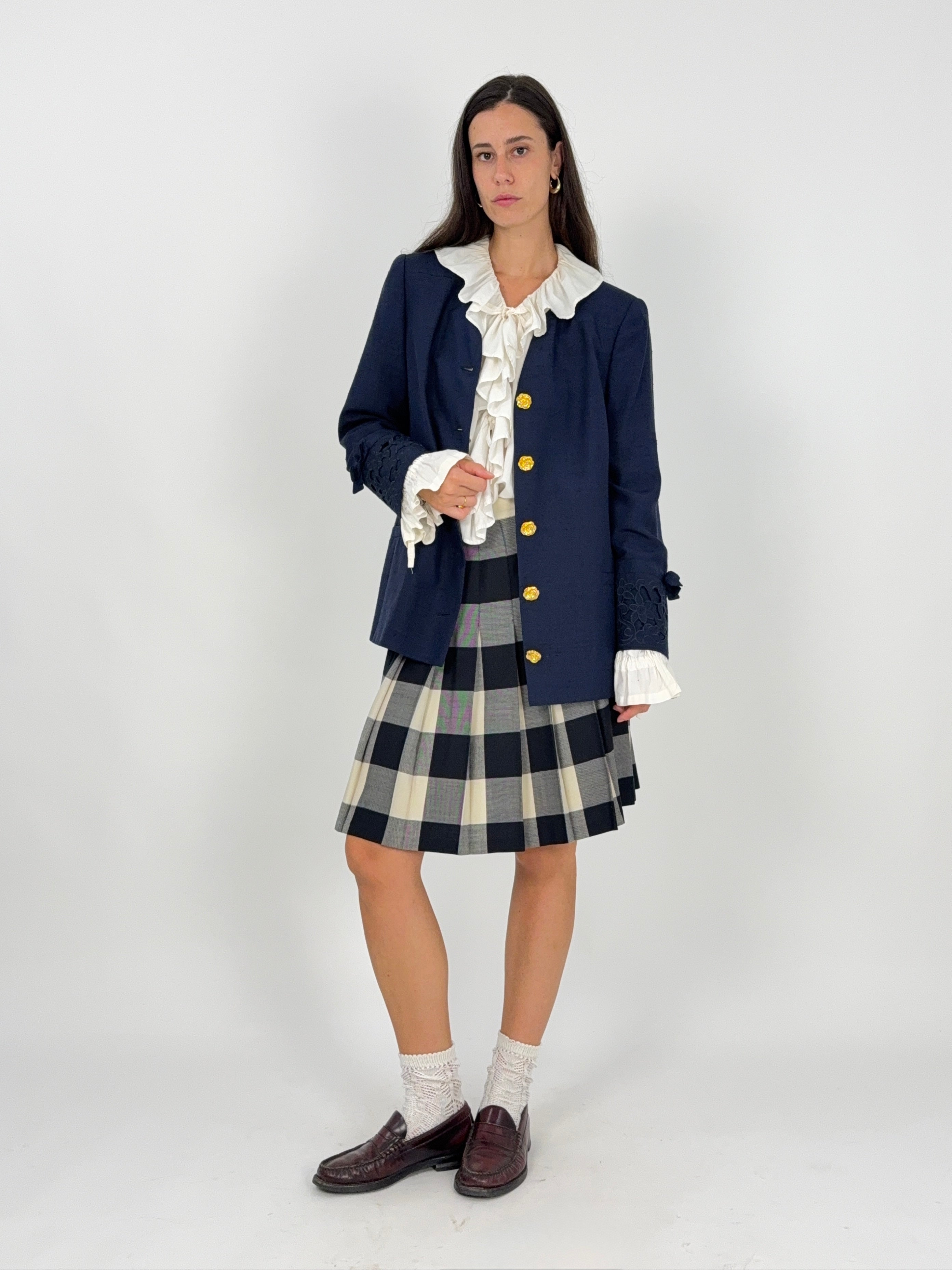 Giacca Carisma by Valentino Seta Shantung Anni '80 - Taglia 44
