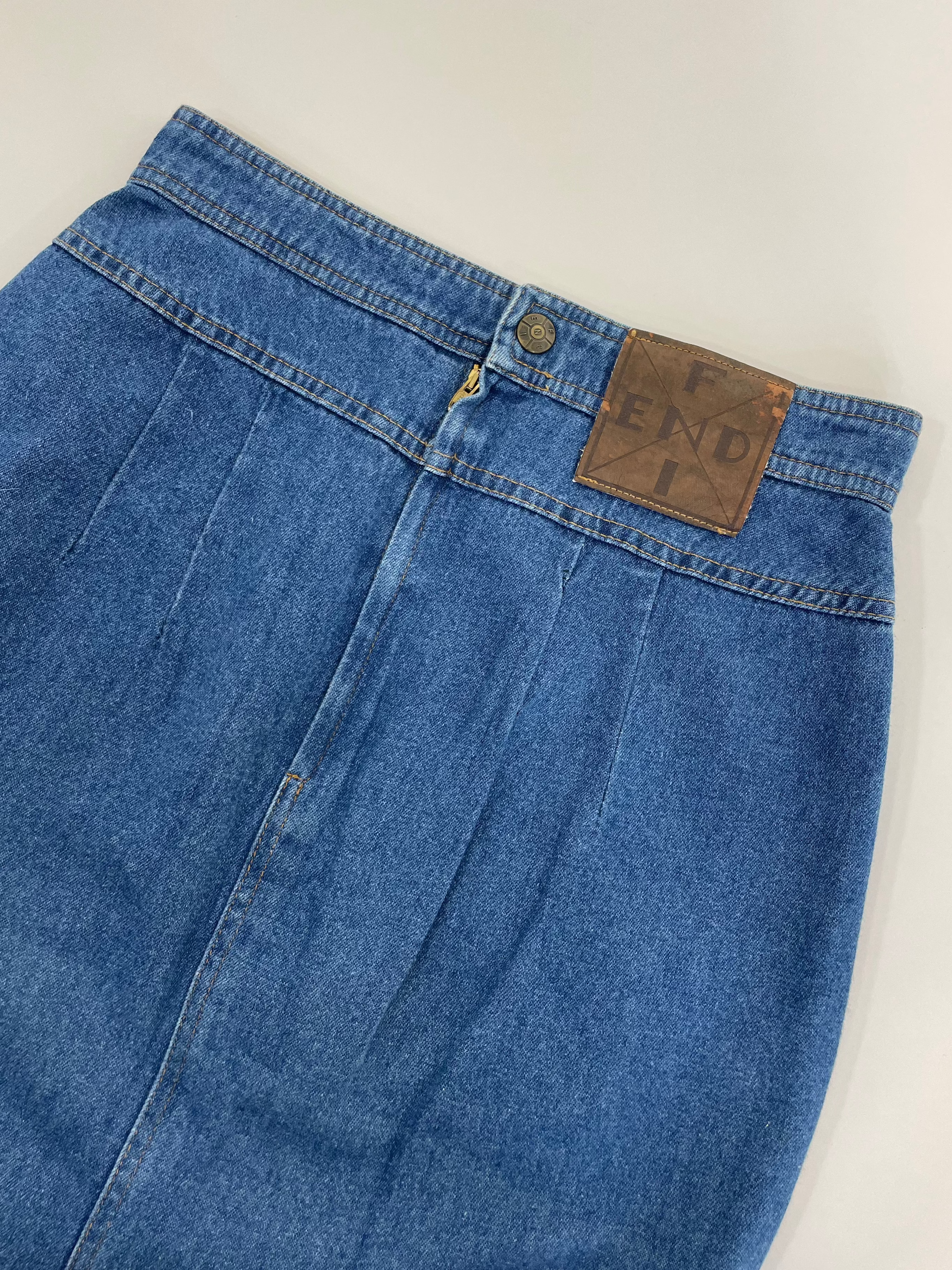 Gonna denim Fendi