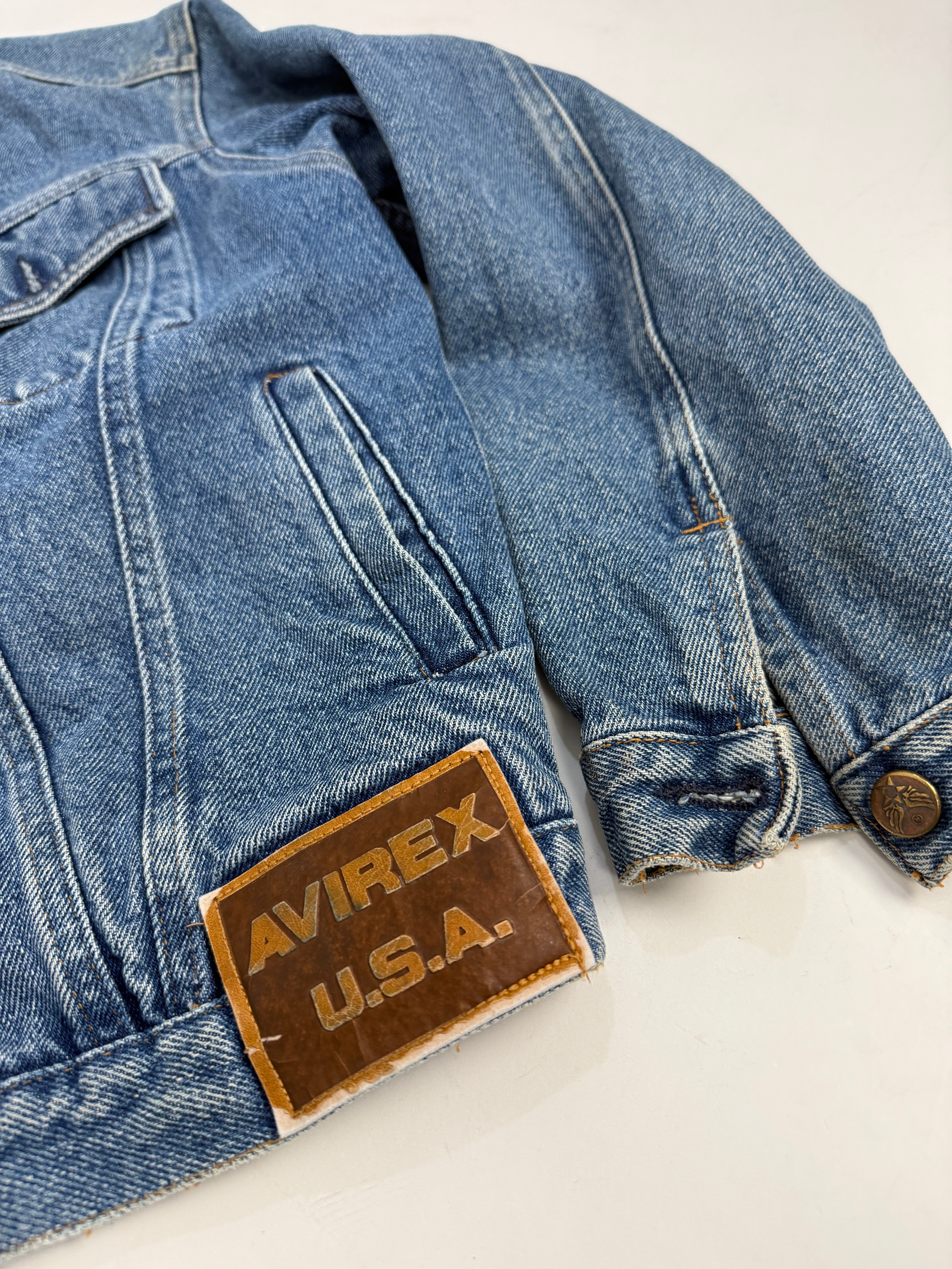Avirex U.S.A. denim trucker jacket