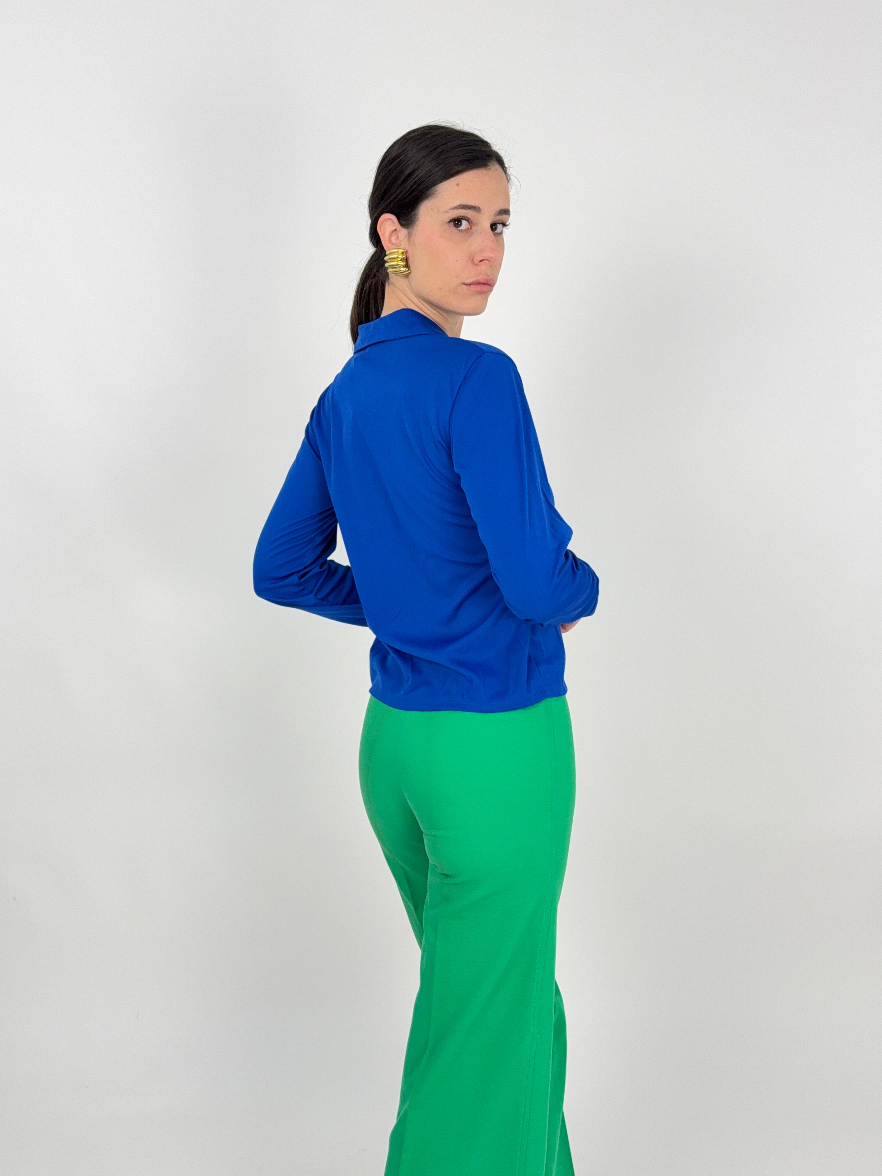 Camicia anni '70 - blu elettrico