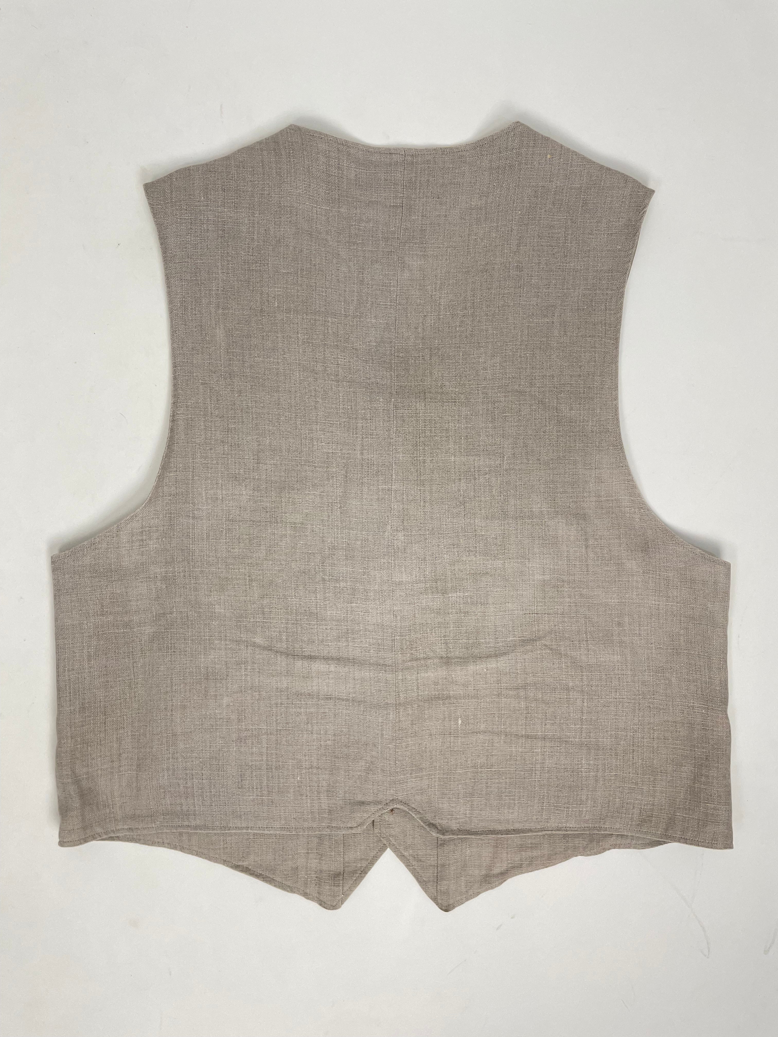 Gilet Trachten in lino con ganci in metallo