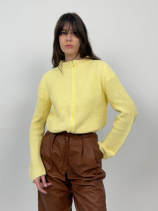 cardigan-benetton-anni-90-in-cotone-giallo