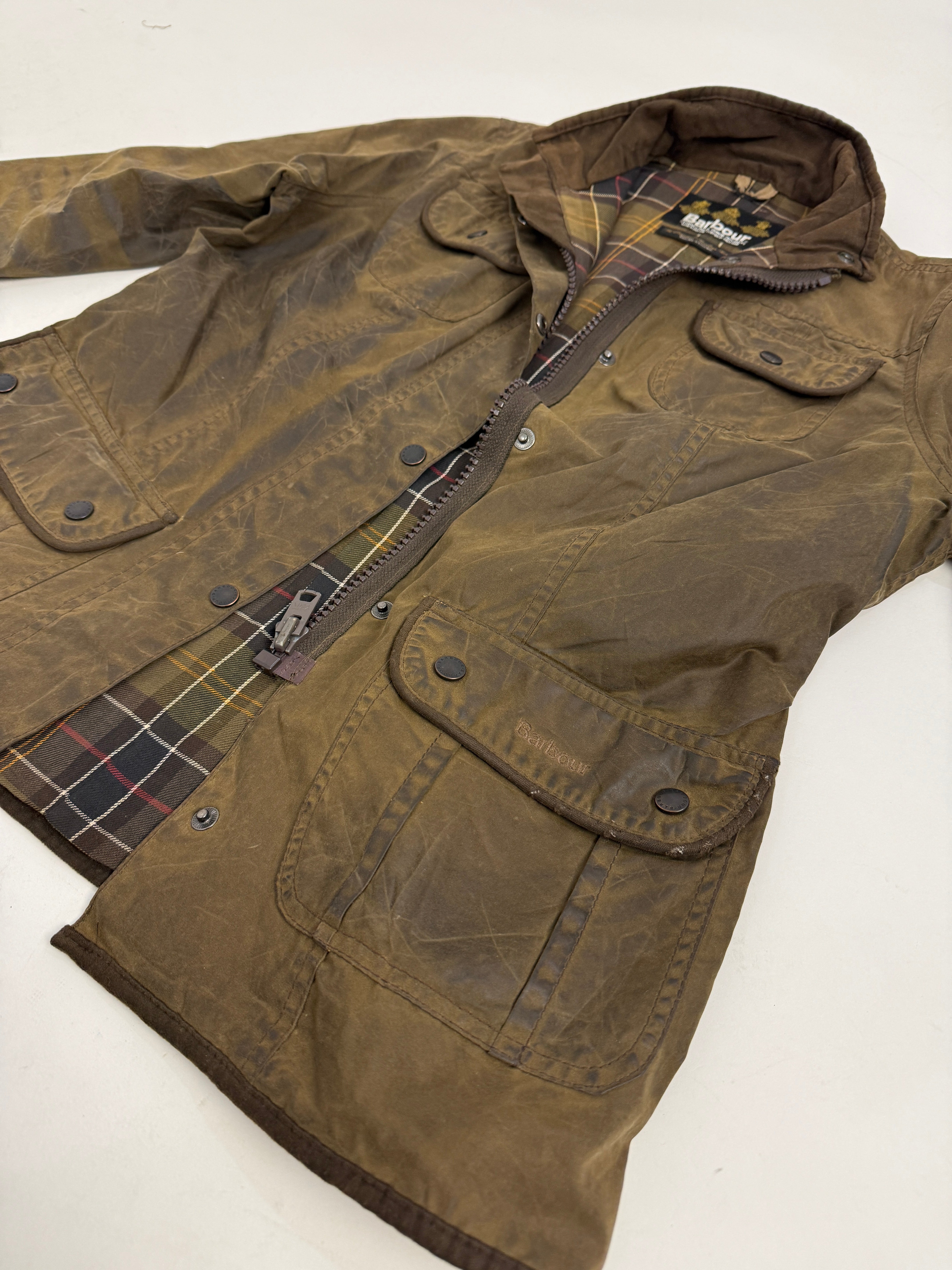 Giacca Barbour Cerata Donna anni ’90 Made in England – Wax Jacket Marrone