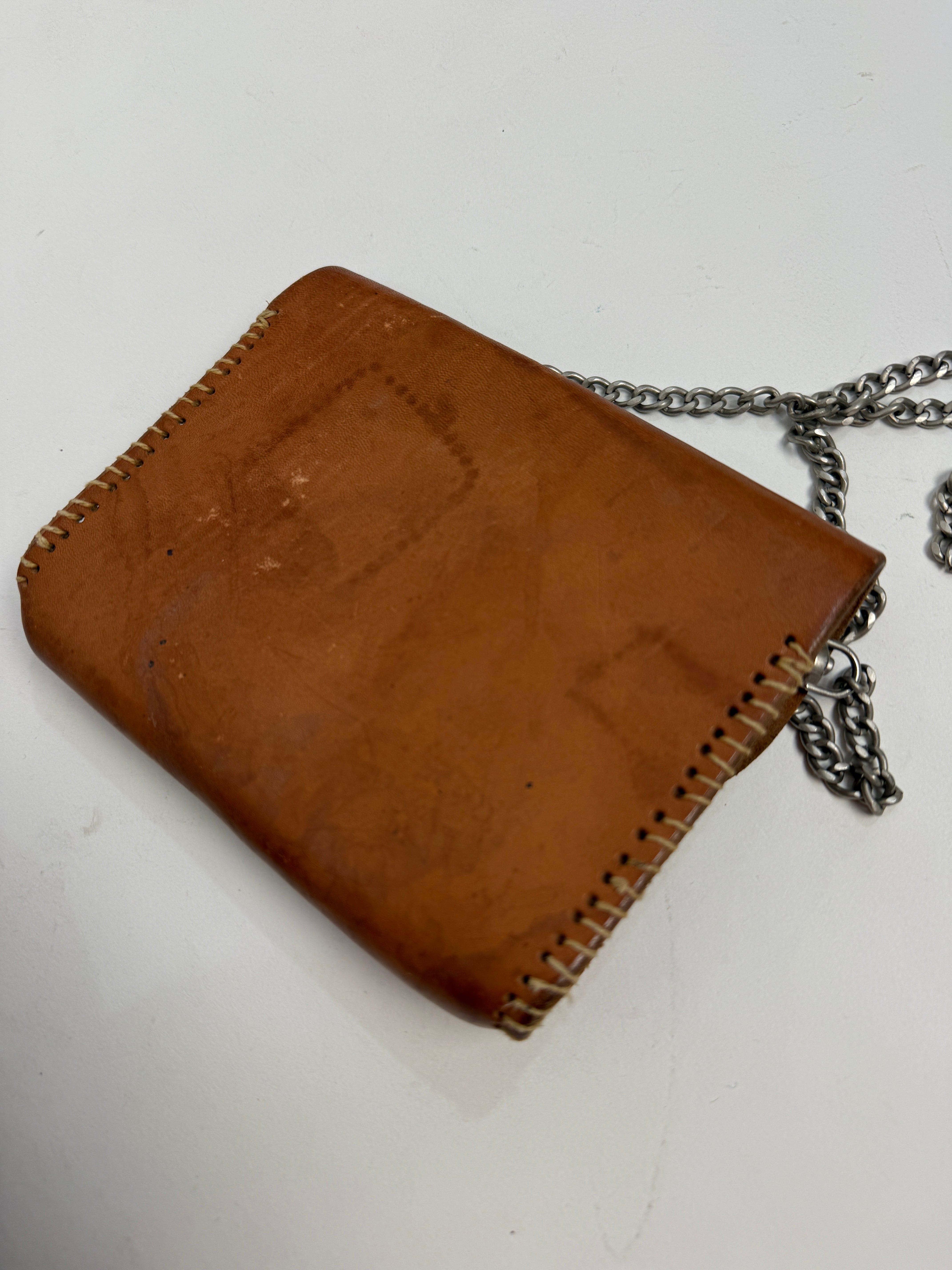 Mini Bag Artigianale in Cuoio Anni '70