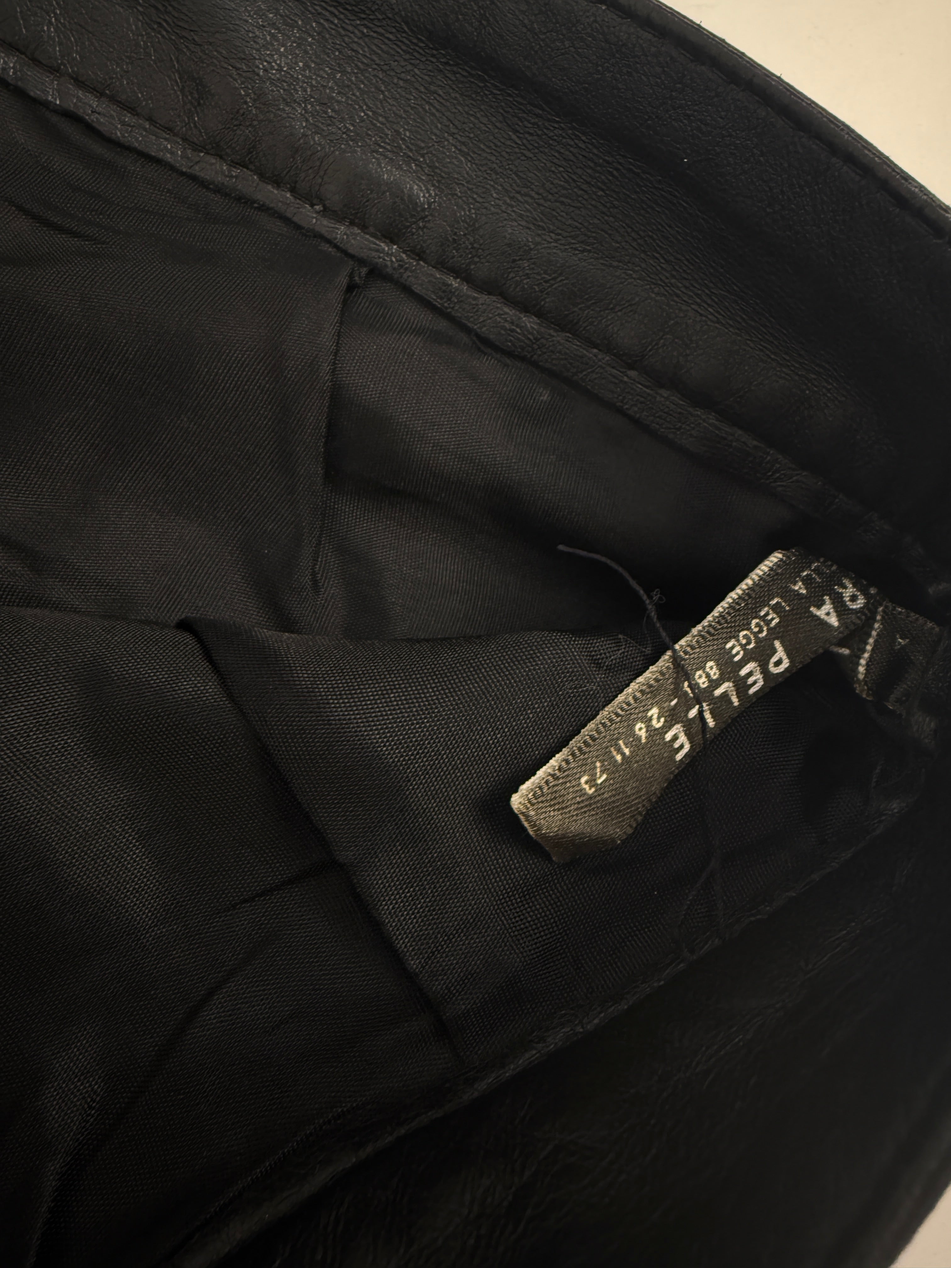 1980s pencil skirt - Genuine leather