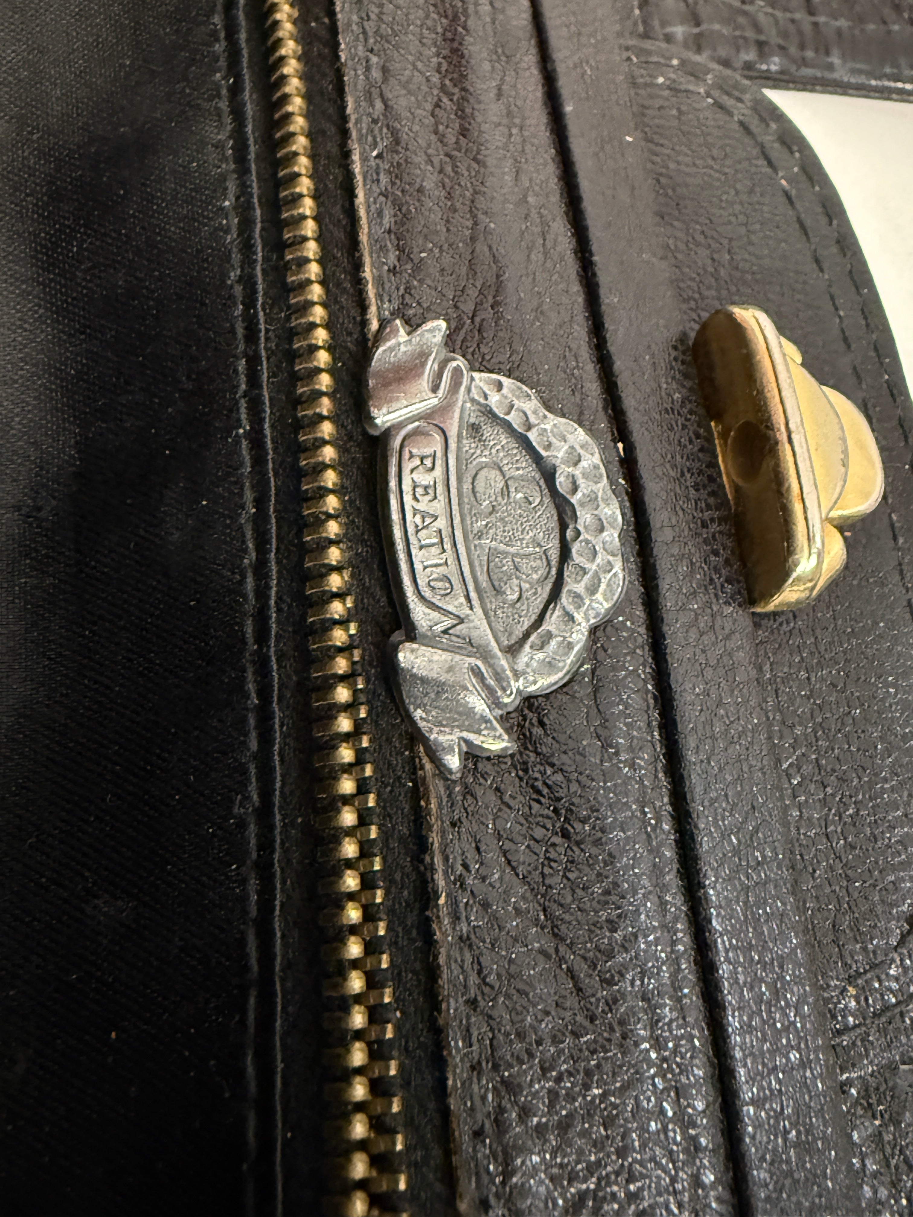 Clutch in vera pelle vintage