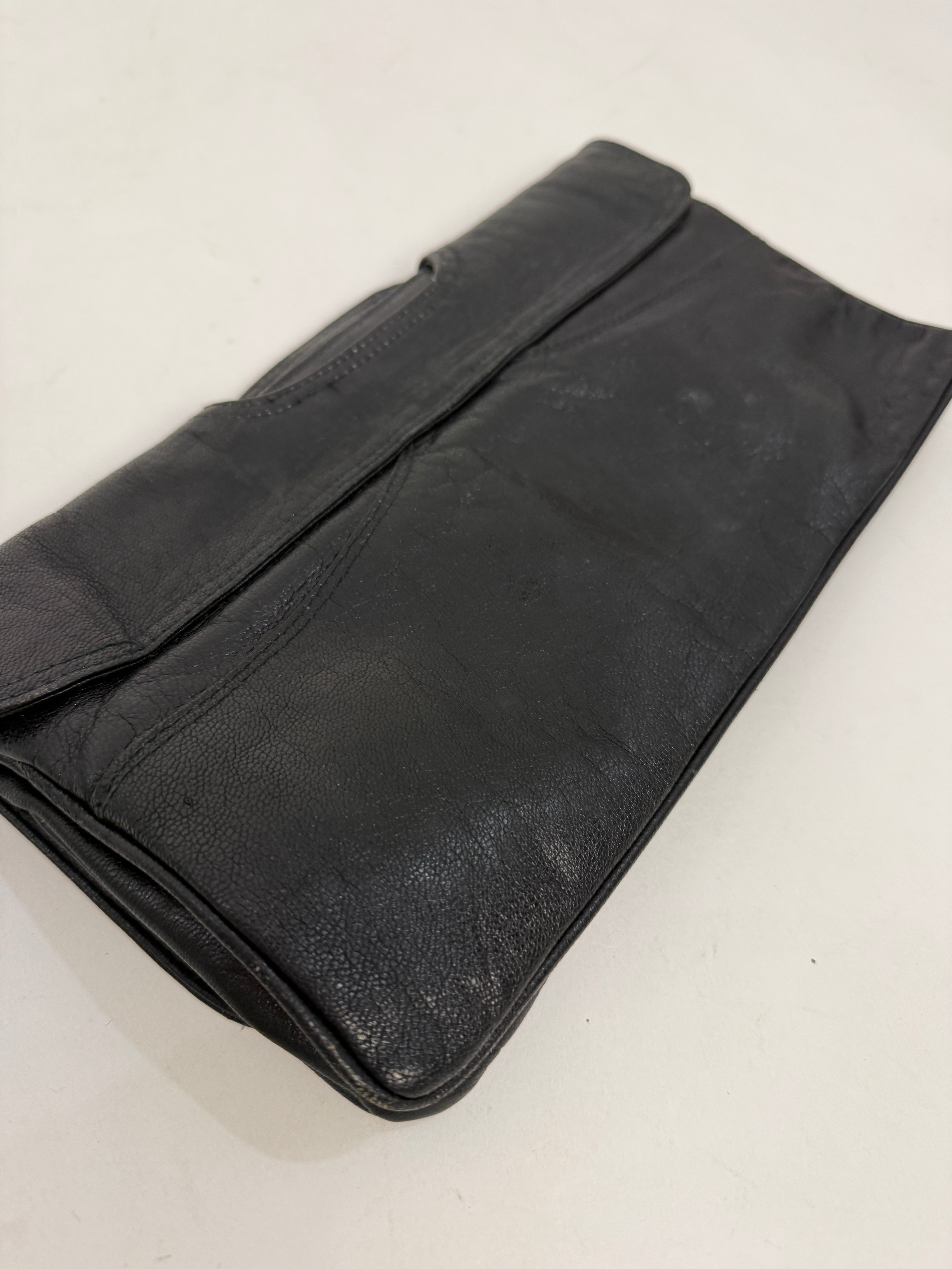 Clutch in vera pelle vintage