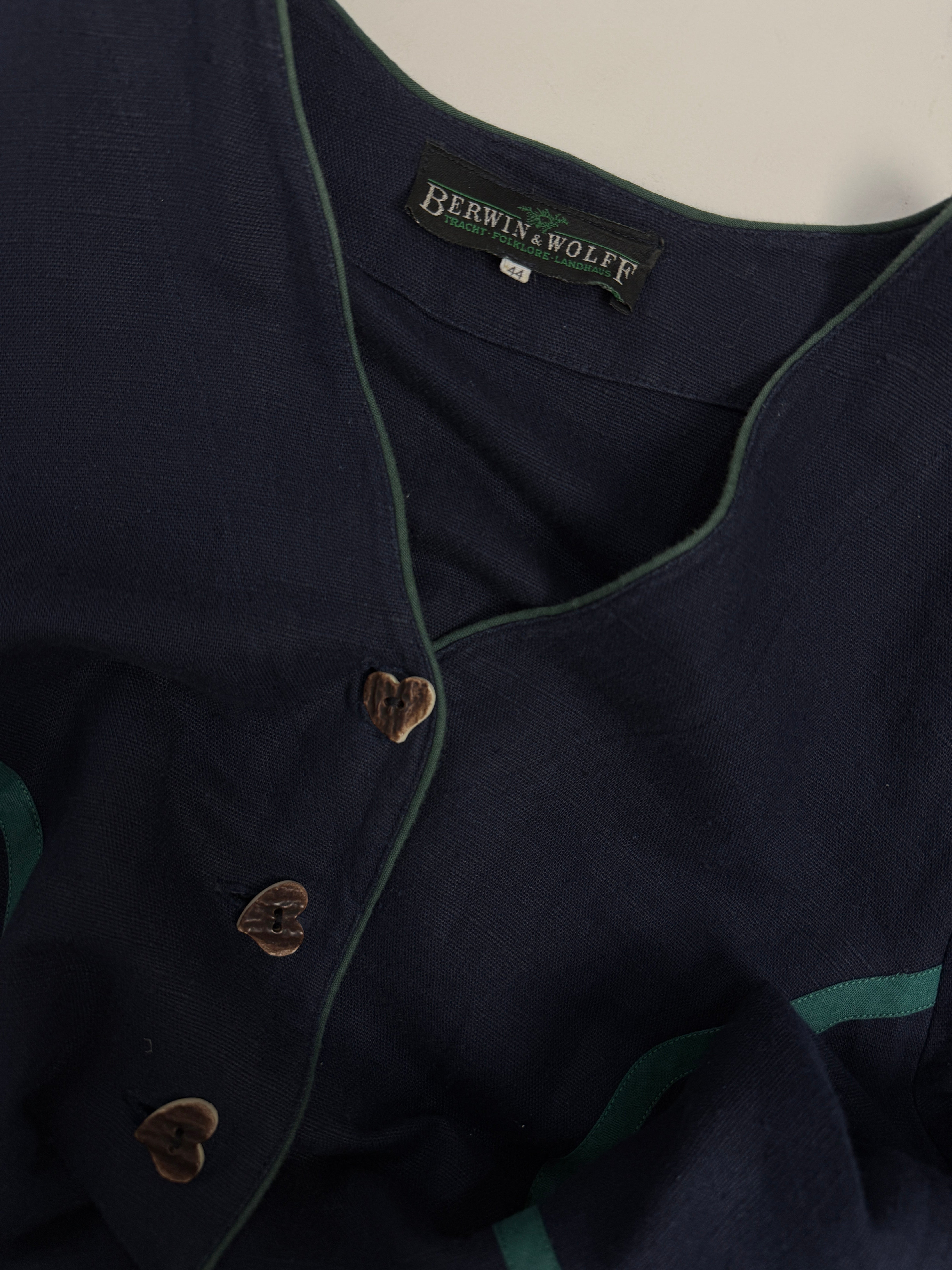 Abito Vintage Berwin & Wolff in Lino Blu