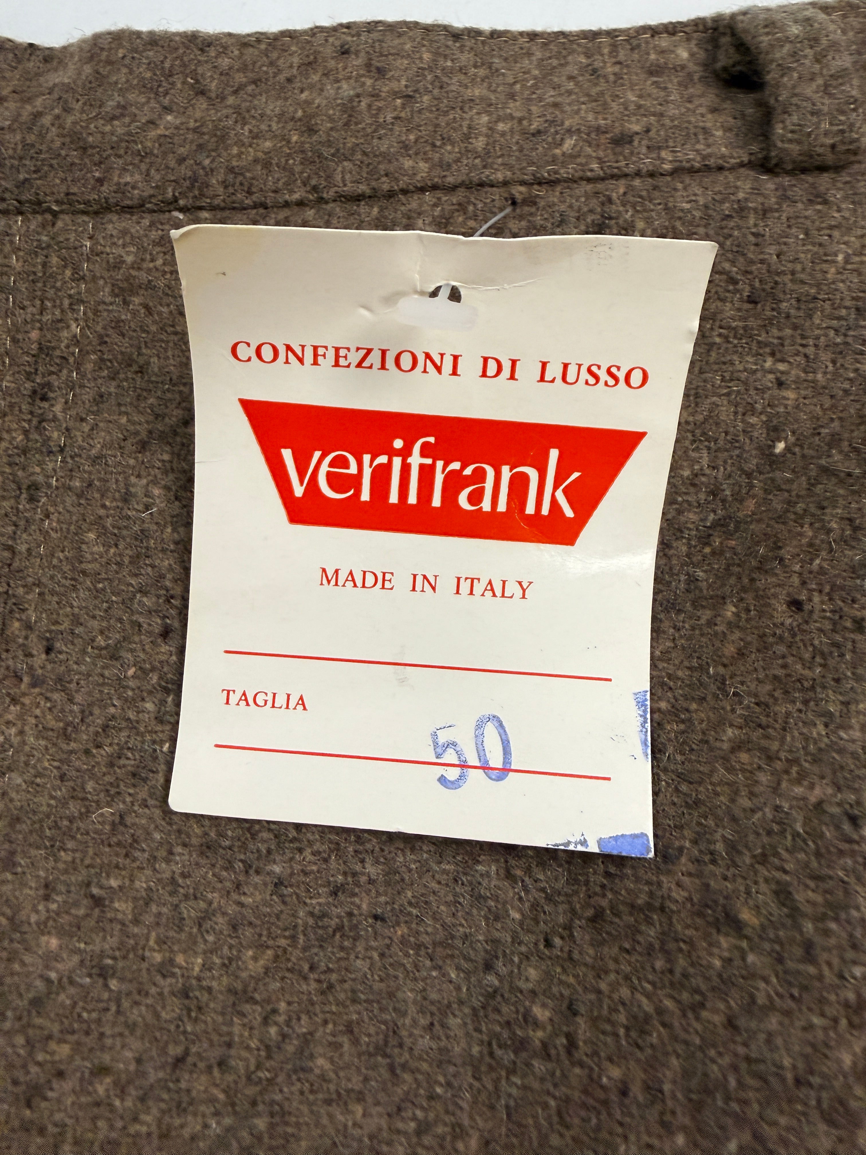 Gonna Anni '70 Misto Lana Marrone Deadstock – Taglia 44