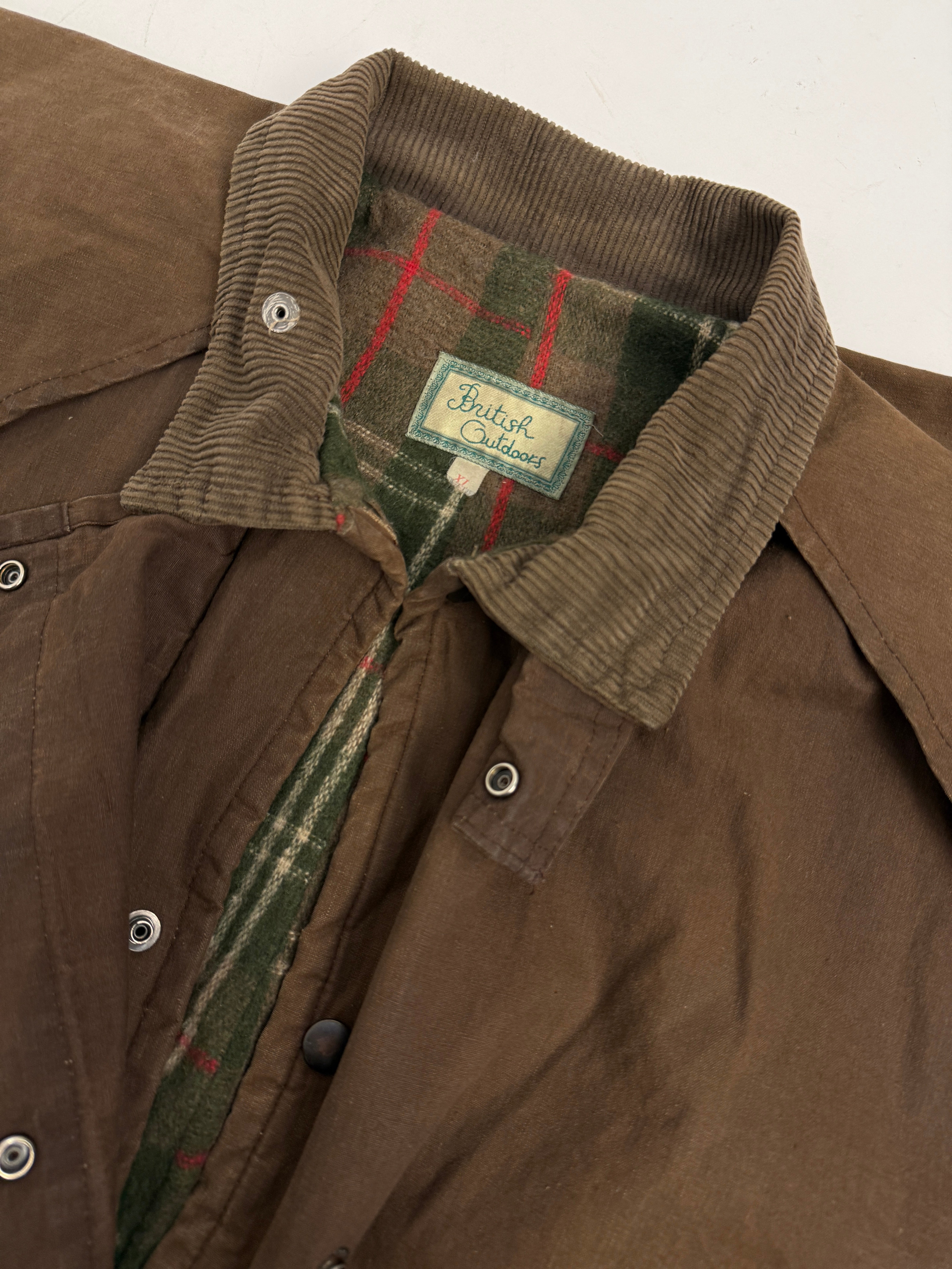 Giacca cerata Inglese vintage - fodera tartan