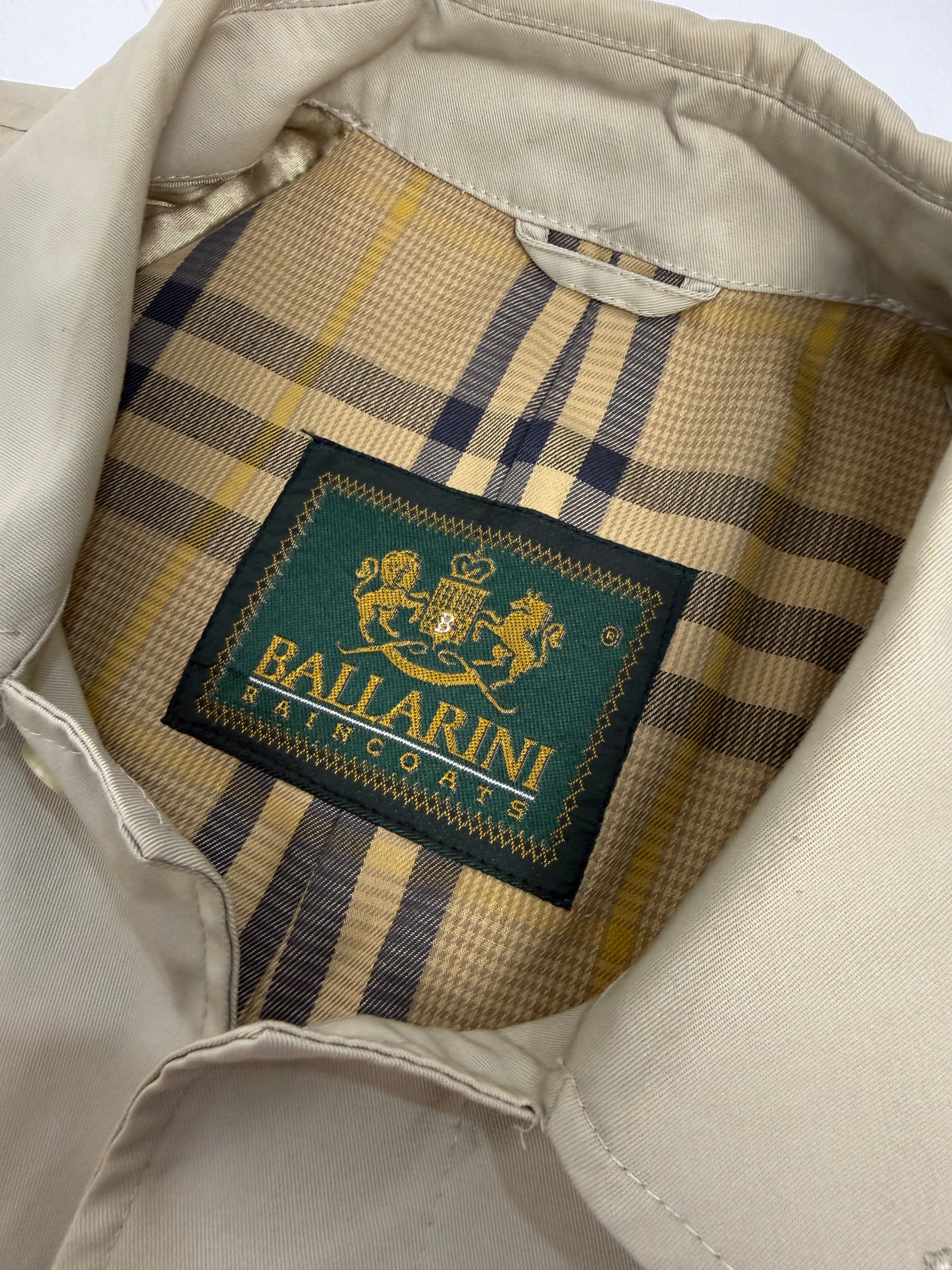 Trench vintage Uomo con fodera tartan