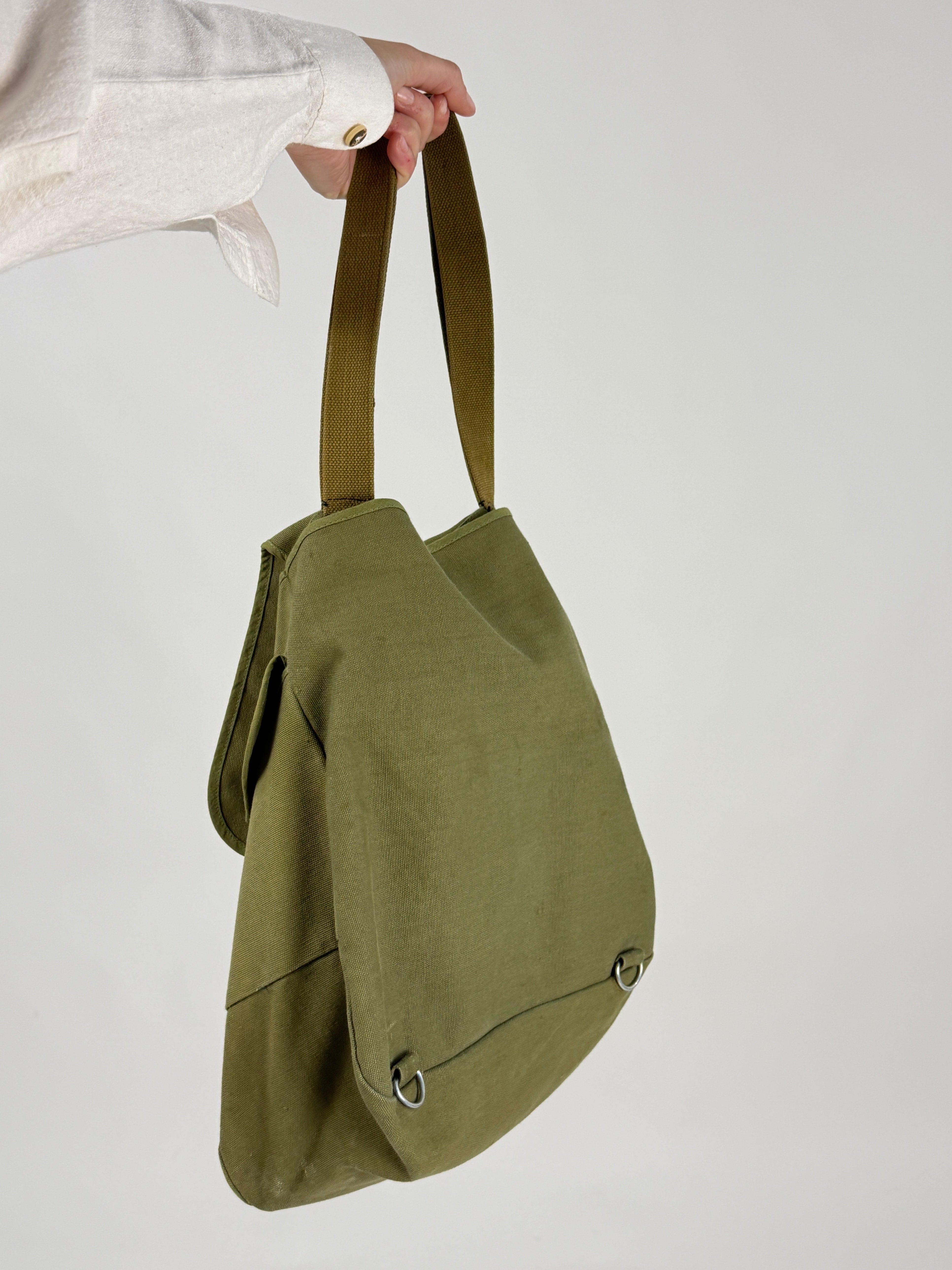 Borsa Militare in canvas verde oliva