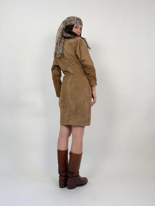 Abito corto in camoscio anni '70