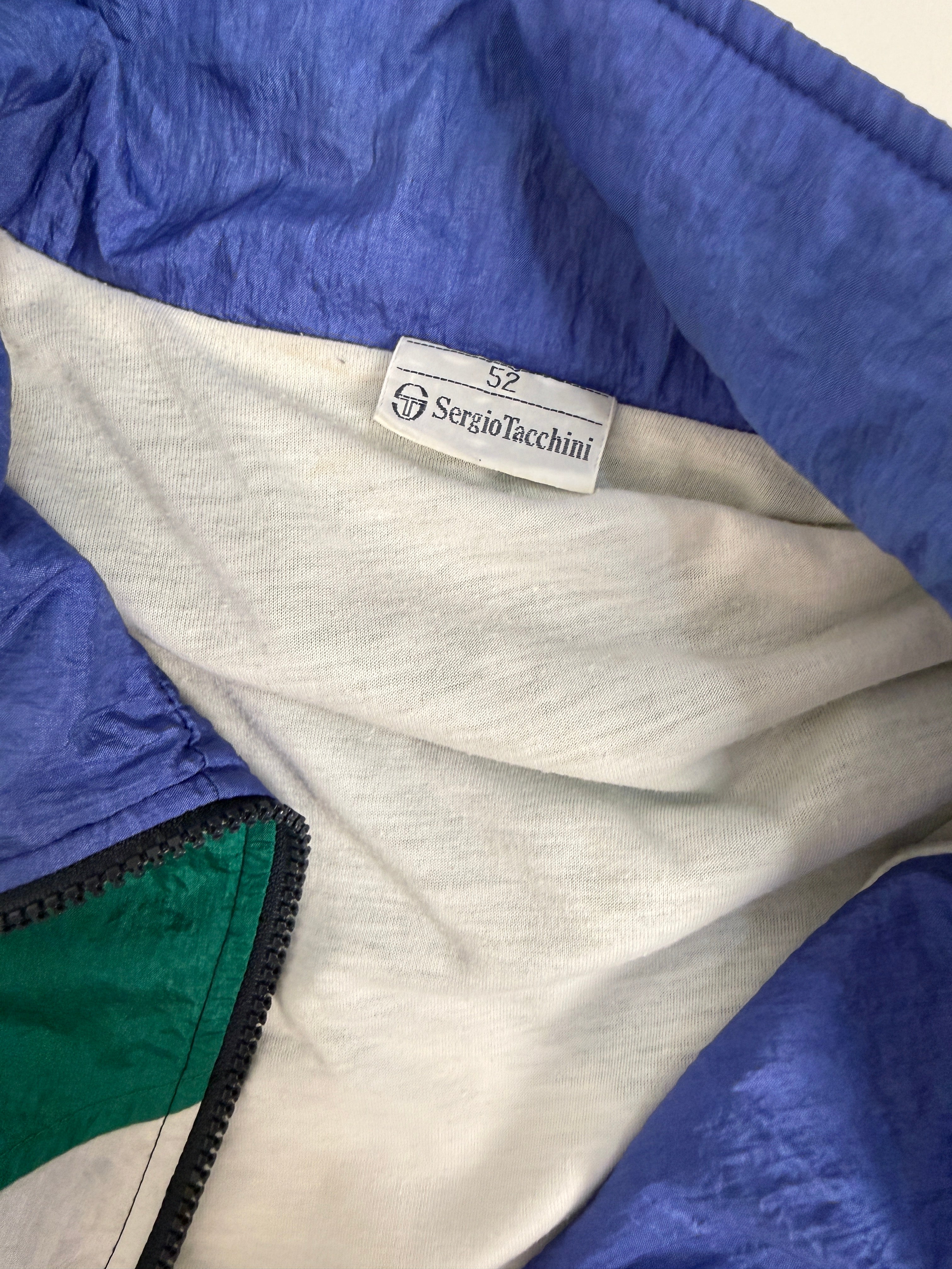 Tuta Sergio Tacchini Vintage Anni '80 Verde/Blu Navy — Taglia L