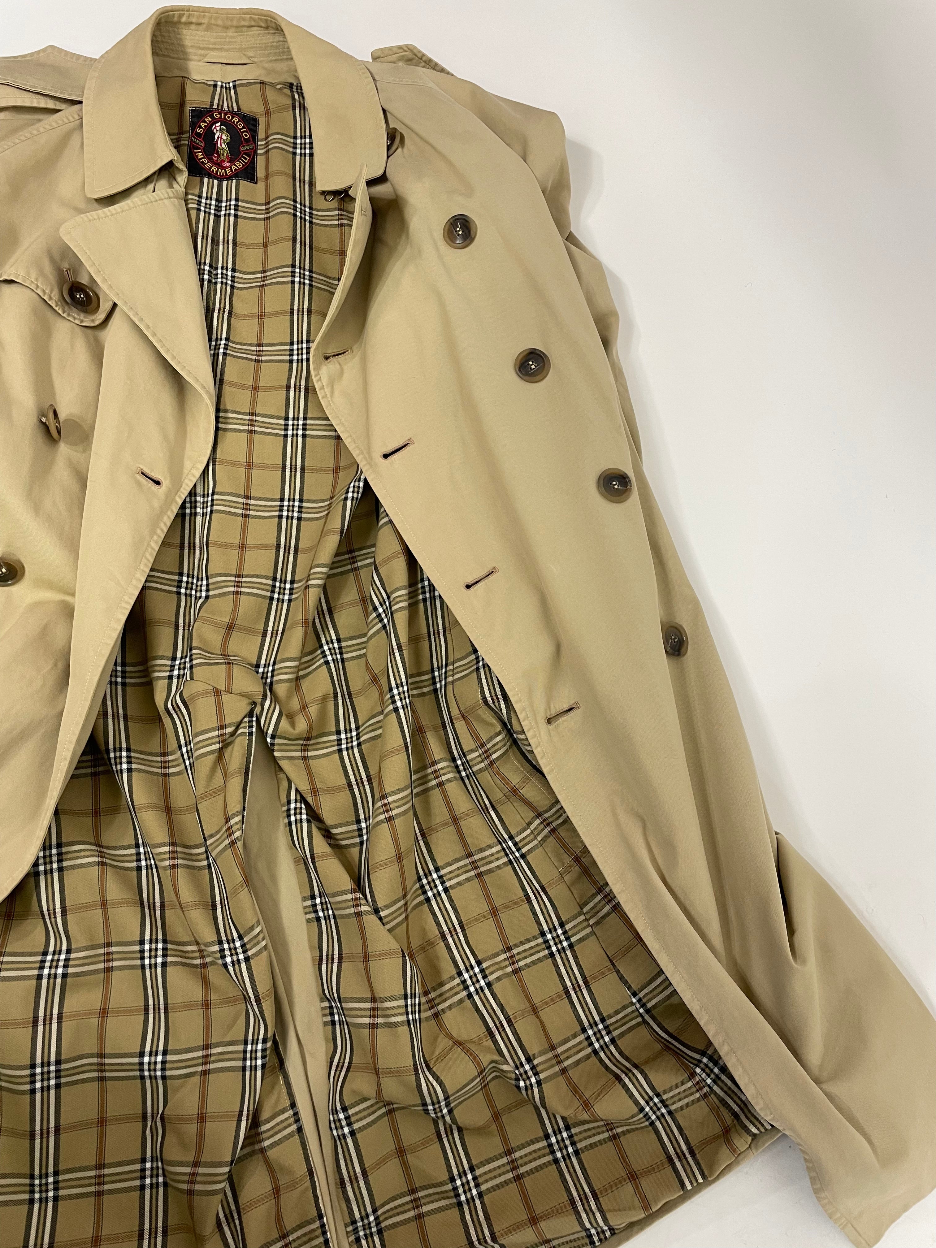 Trench San Giorgio con fodera tartan