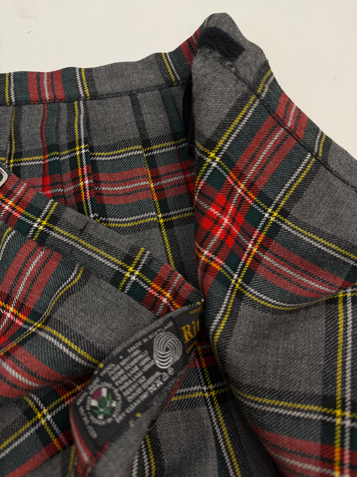 Kilt Ritzino Pura Lana Tartan Hand Pleated Scotland Vintage - Taglia 42/M