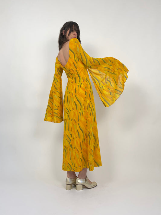 Abito lungo sartoriale anni '70