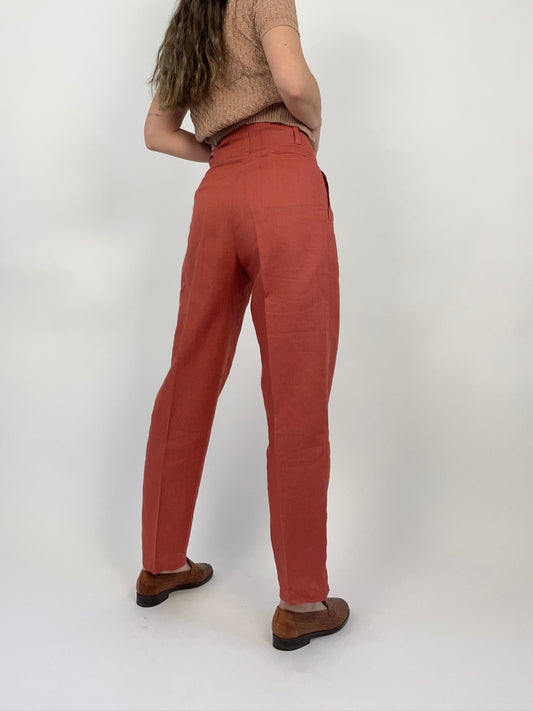 Pantaloni in lino anni '70