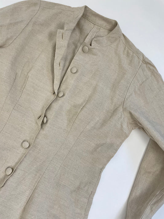 Tuta sartoriale in lino grezzo