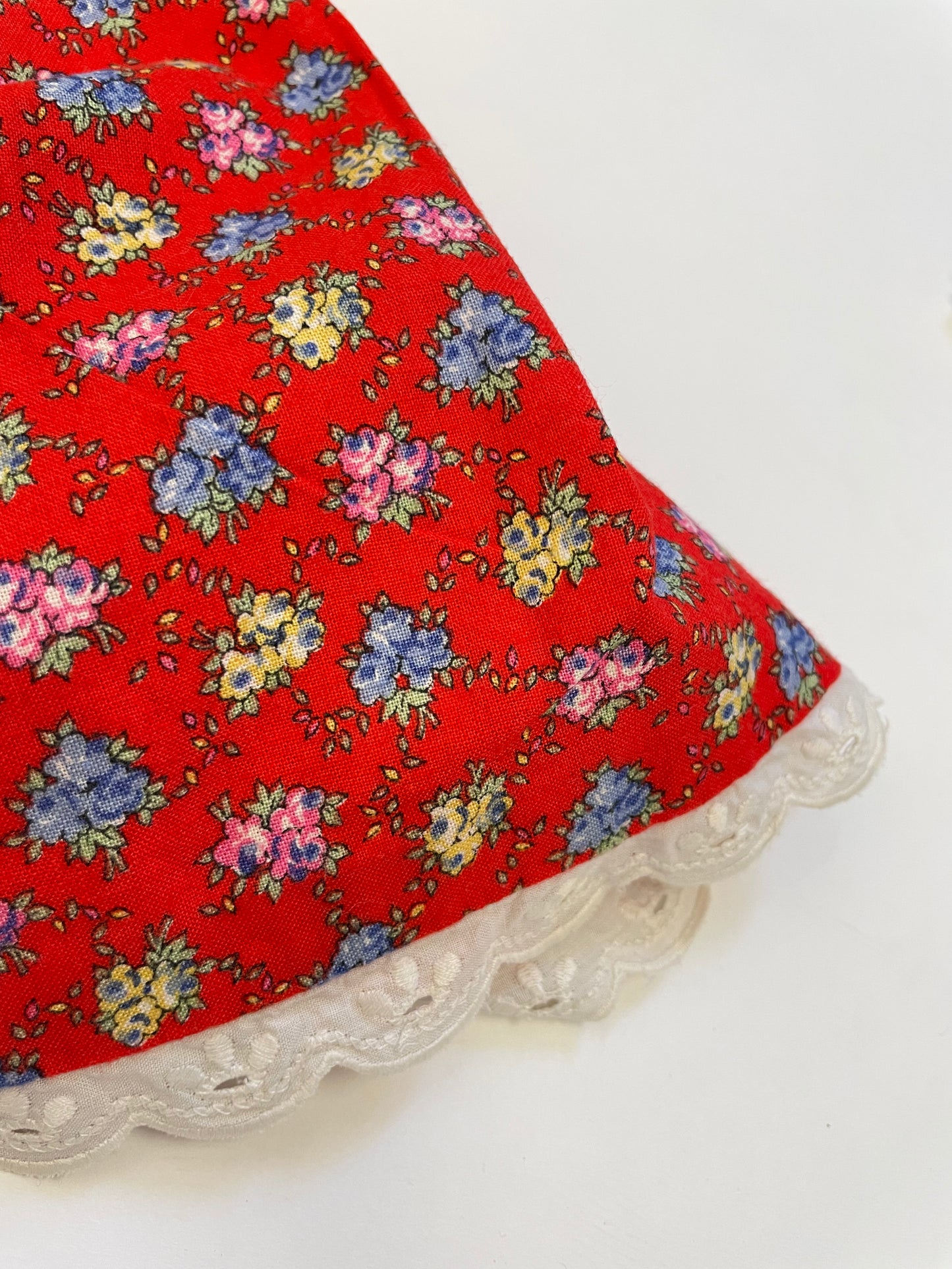 Gonna midi in cotone a fiori