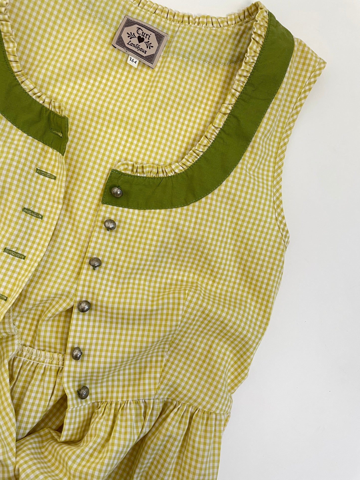 Abito midi in cotone a quadretti