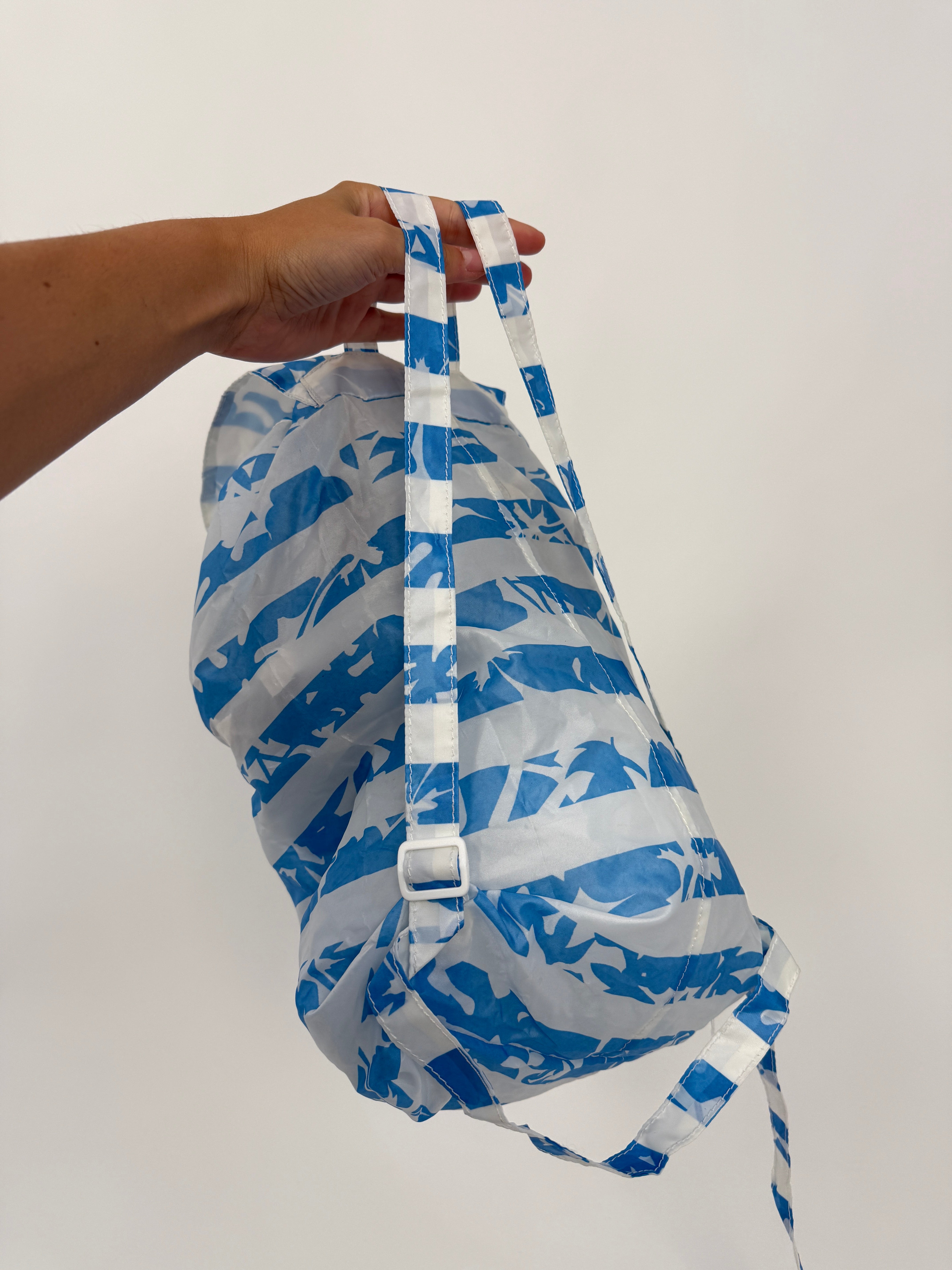 Zainetto Invicta vintage a righe - nylon leggero pieghevole