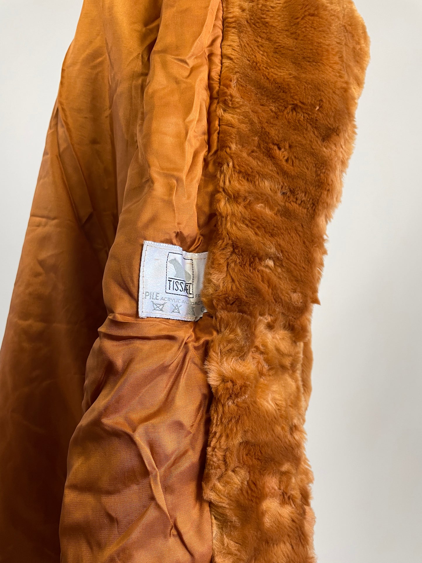 Cappotto anni '80 Couture Hélène in pelliccia sintetica