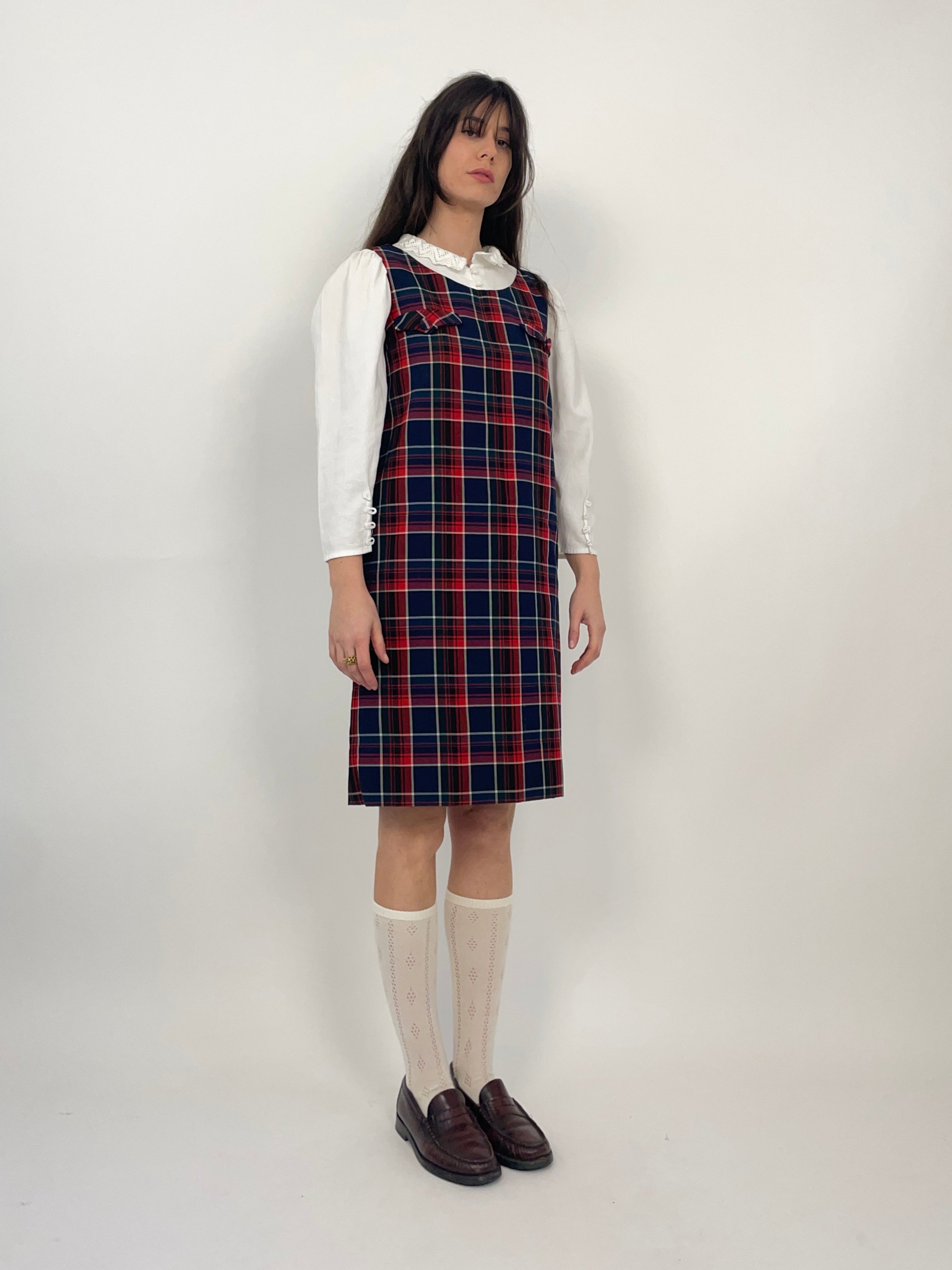 tubino-smanicato-in-lana-tartan-vintage
