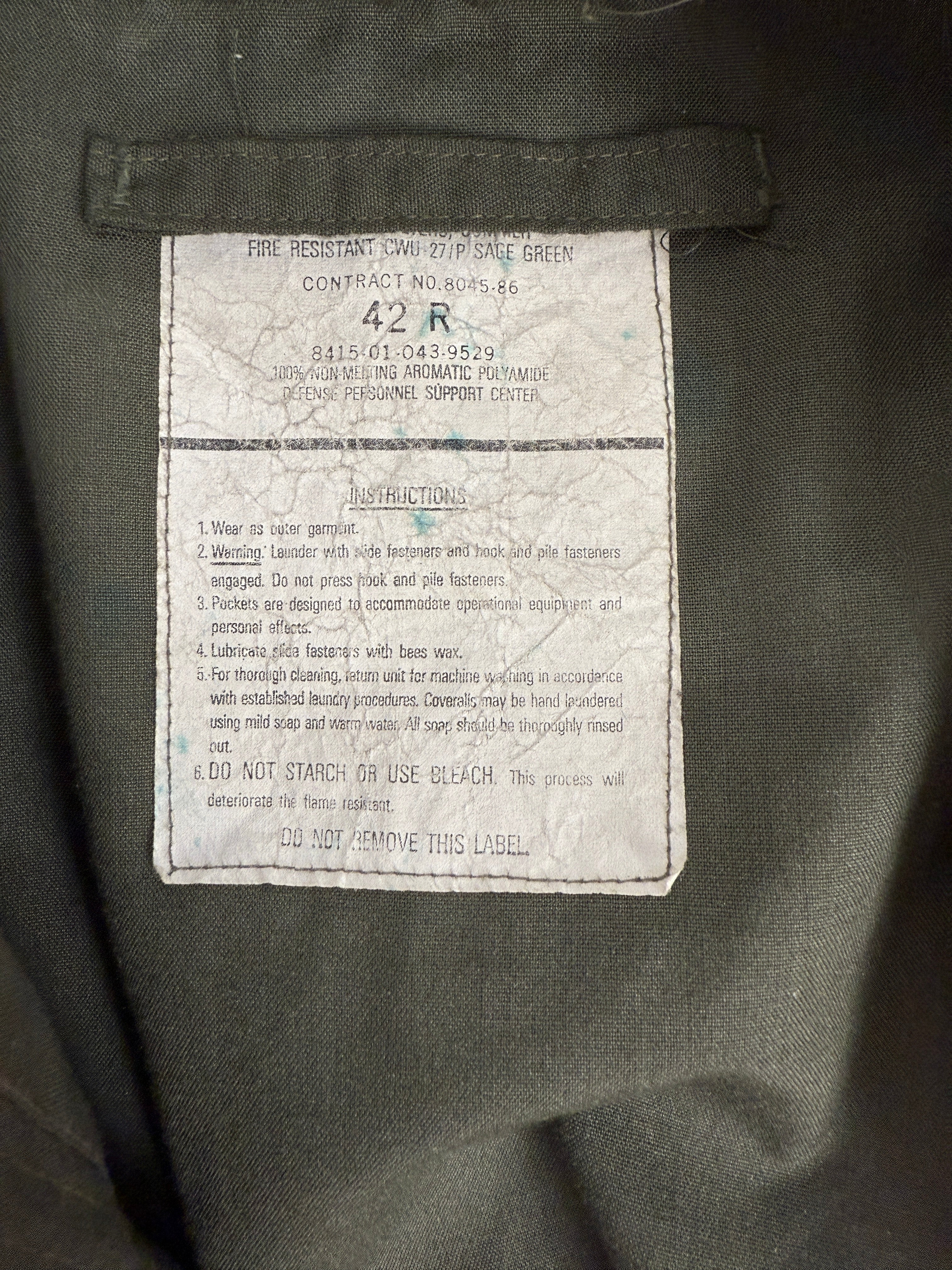 Tuta da volo CWU-27/P – U.S. Military Issue anni ’80