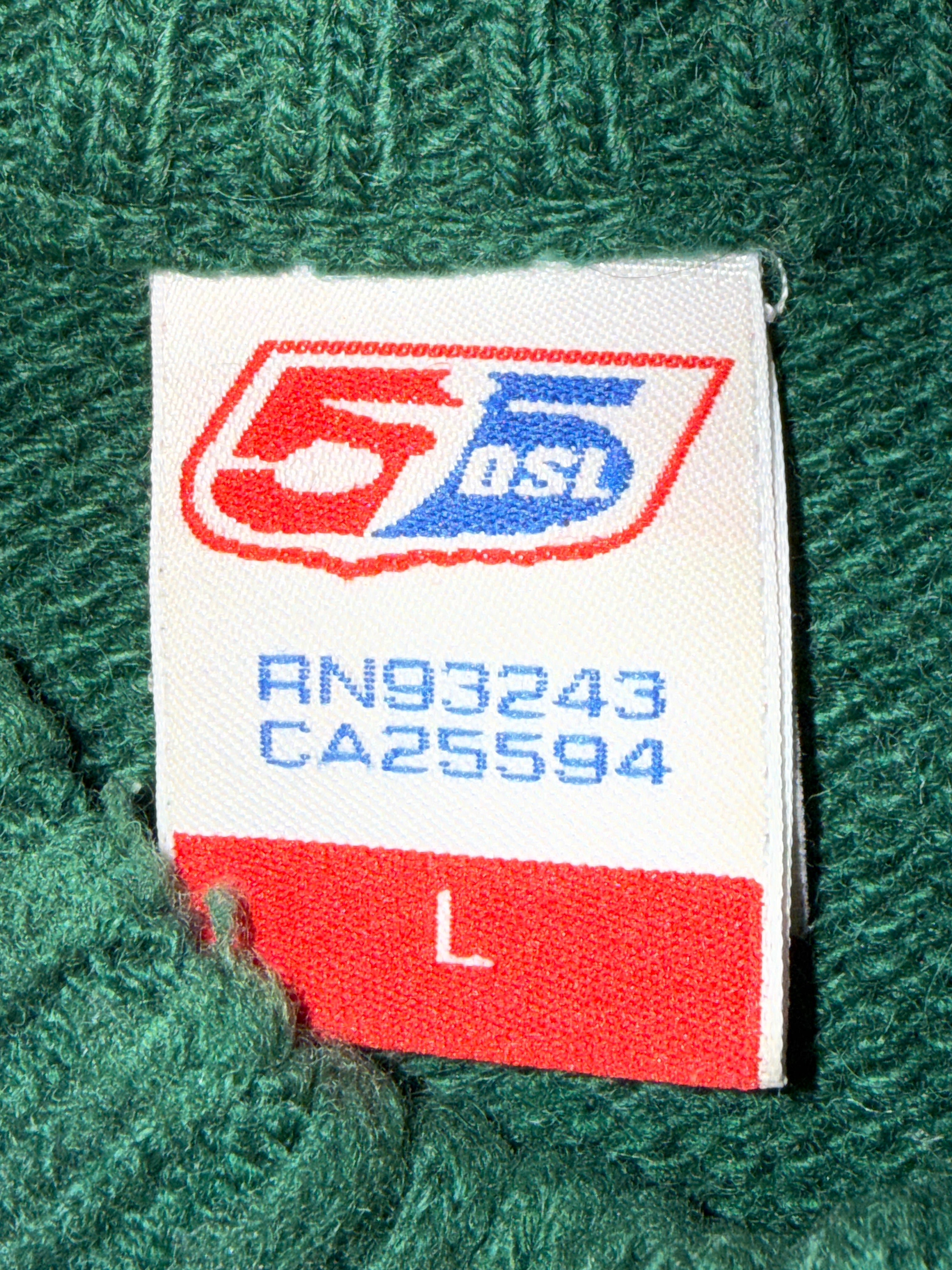 Maglione vintage in lana verde