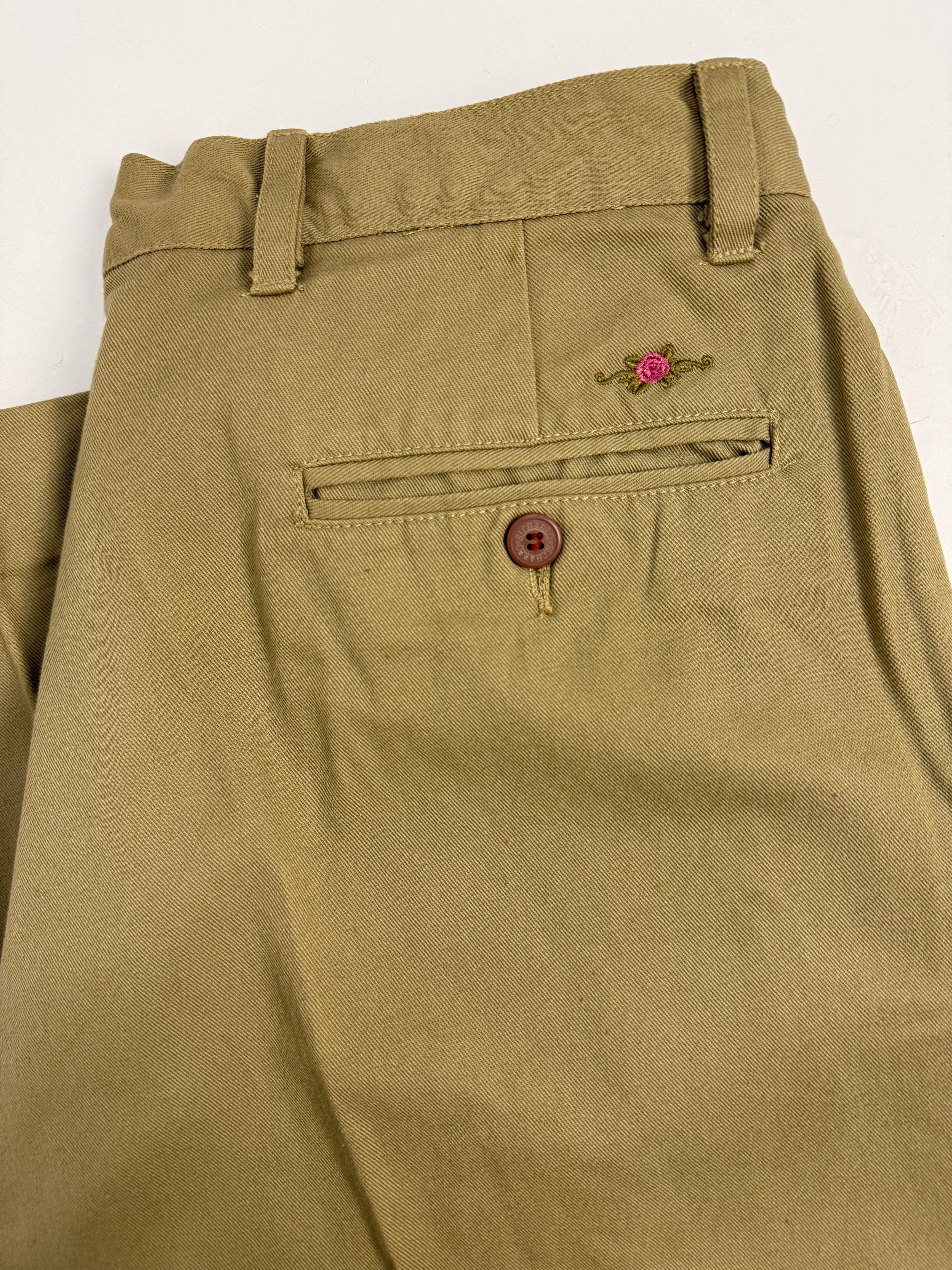 Pantaloni El Charro con pence da uomo - color kaki