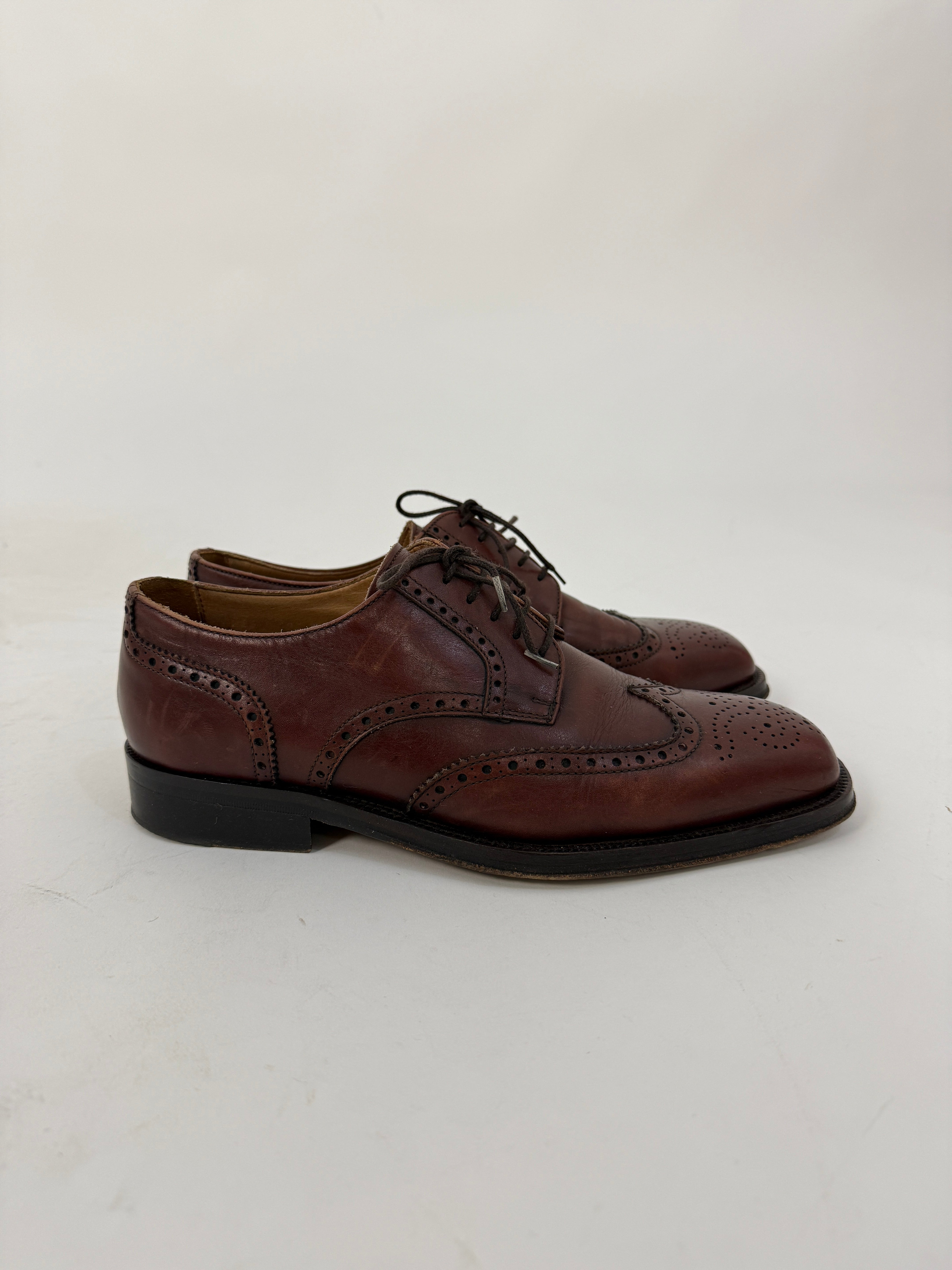 stringata missoni vintage scarpe da uomo color marrone a nido di rondine