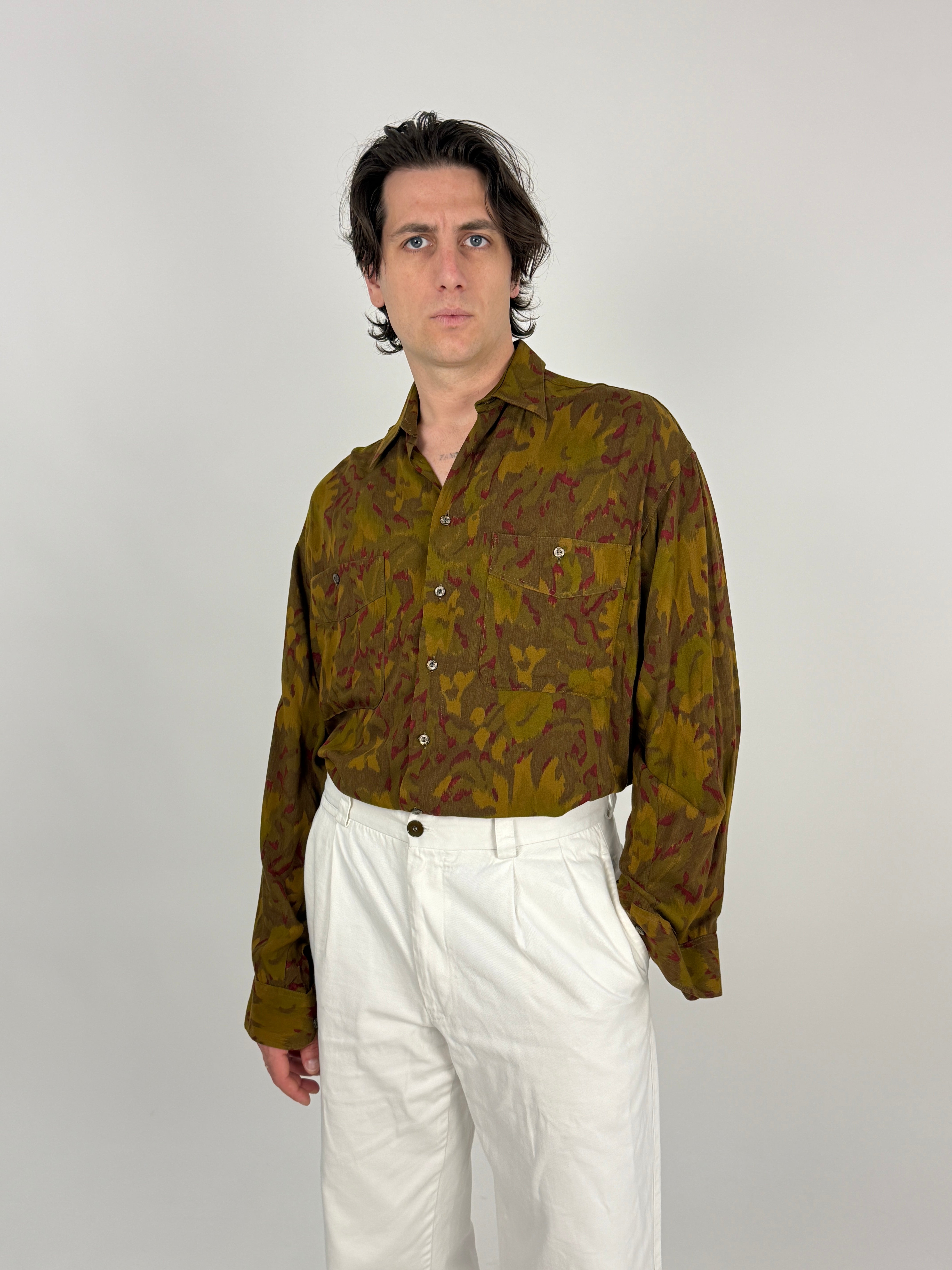 Camicia Vintage Fantasia Botanica - Taglia M