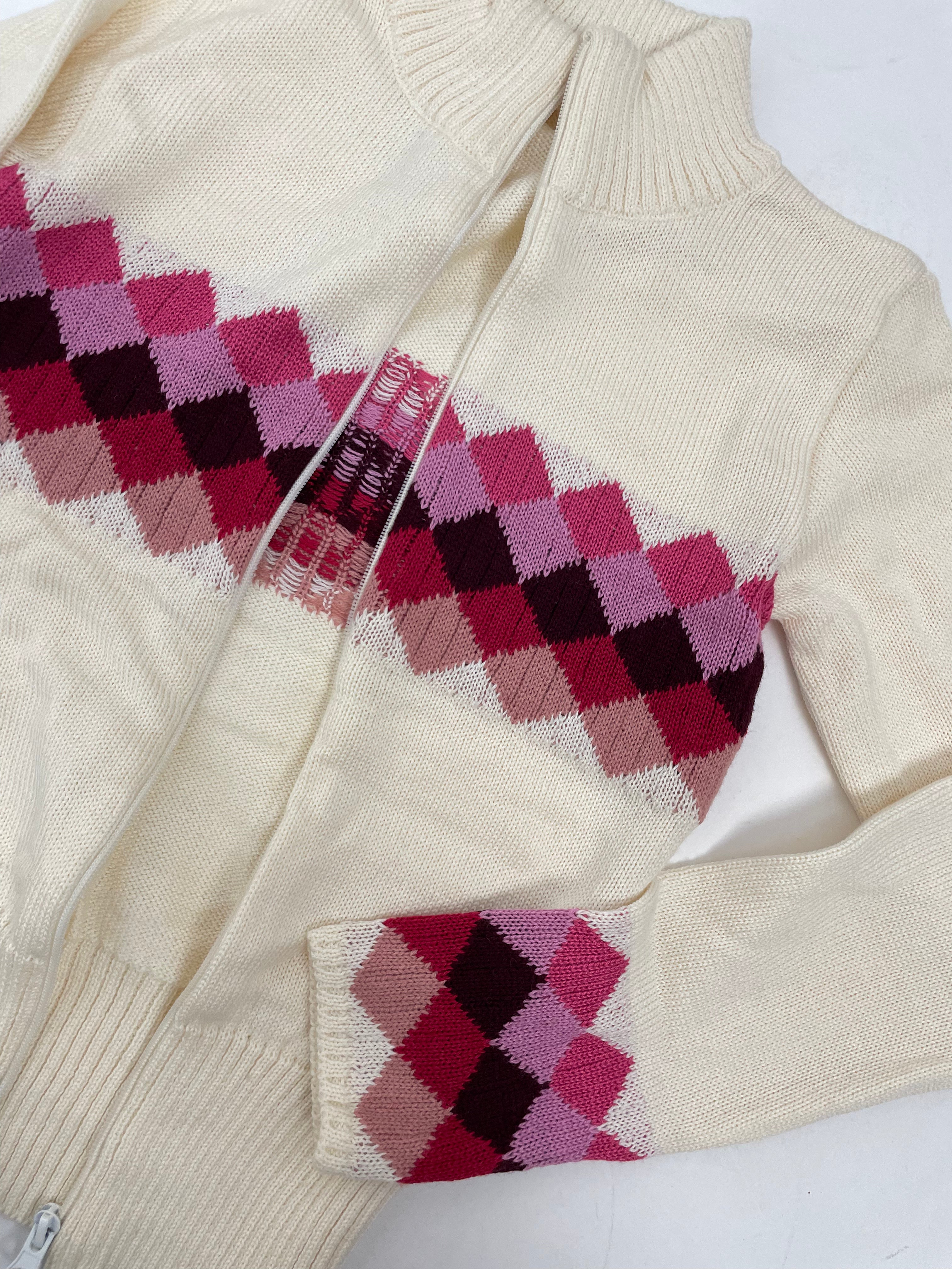 Cardigan cropped in misto lana