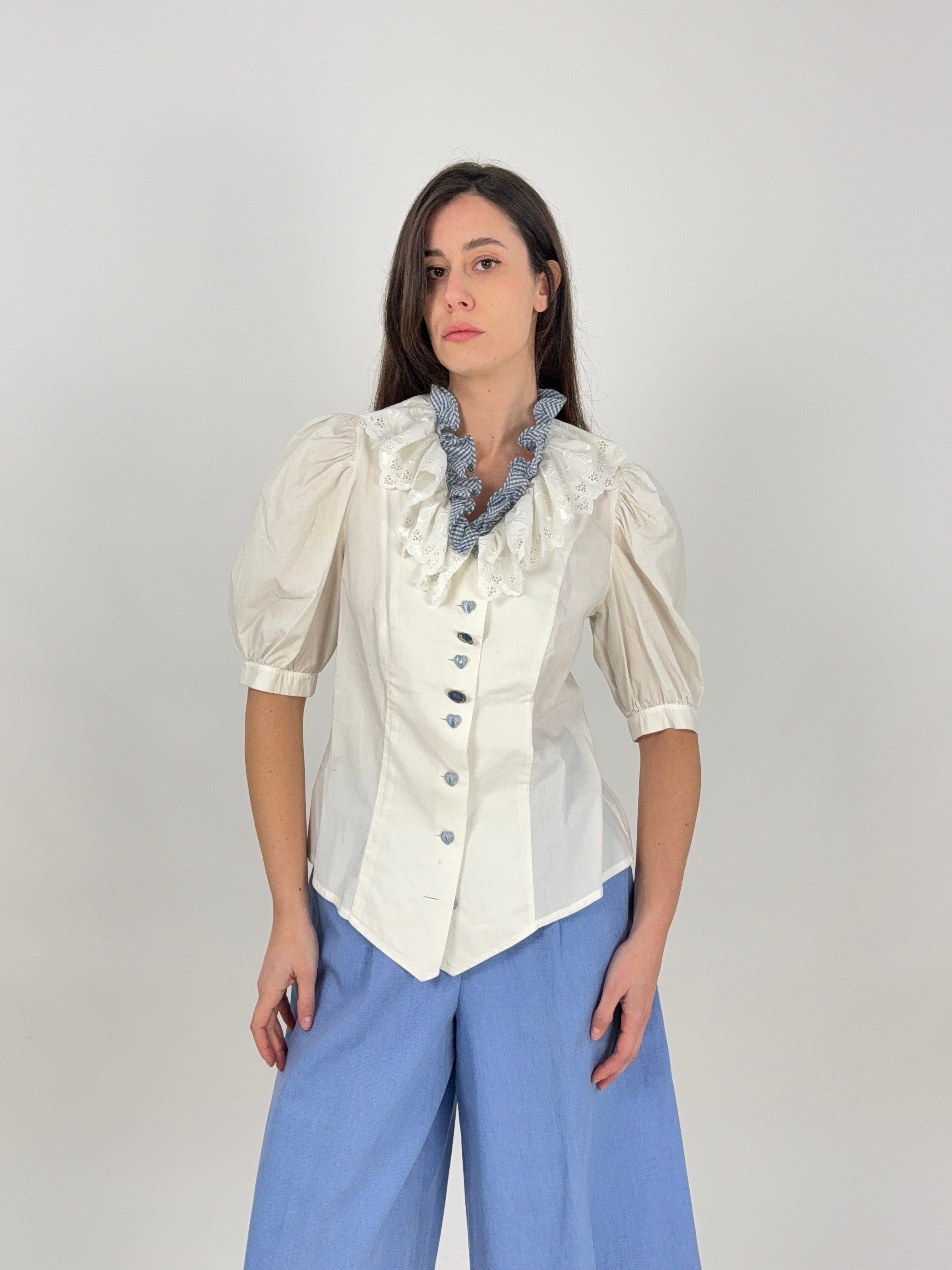 Camicia Austriaca anni '70 con rouches